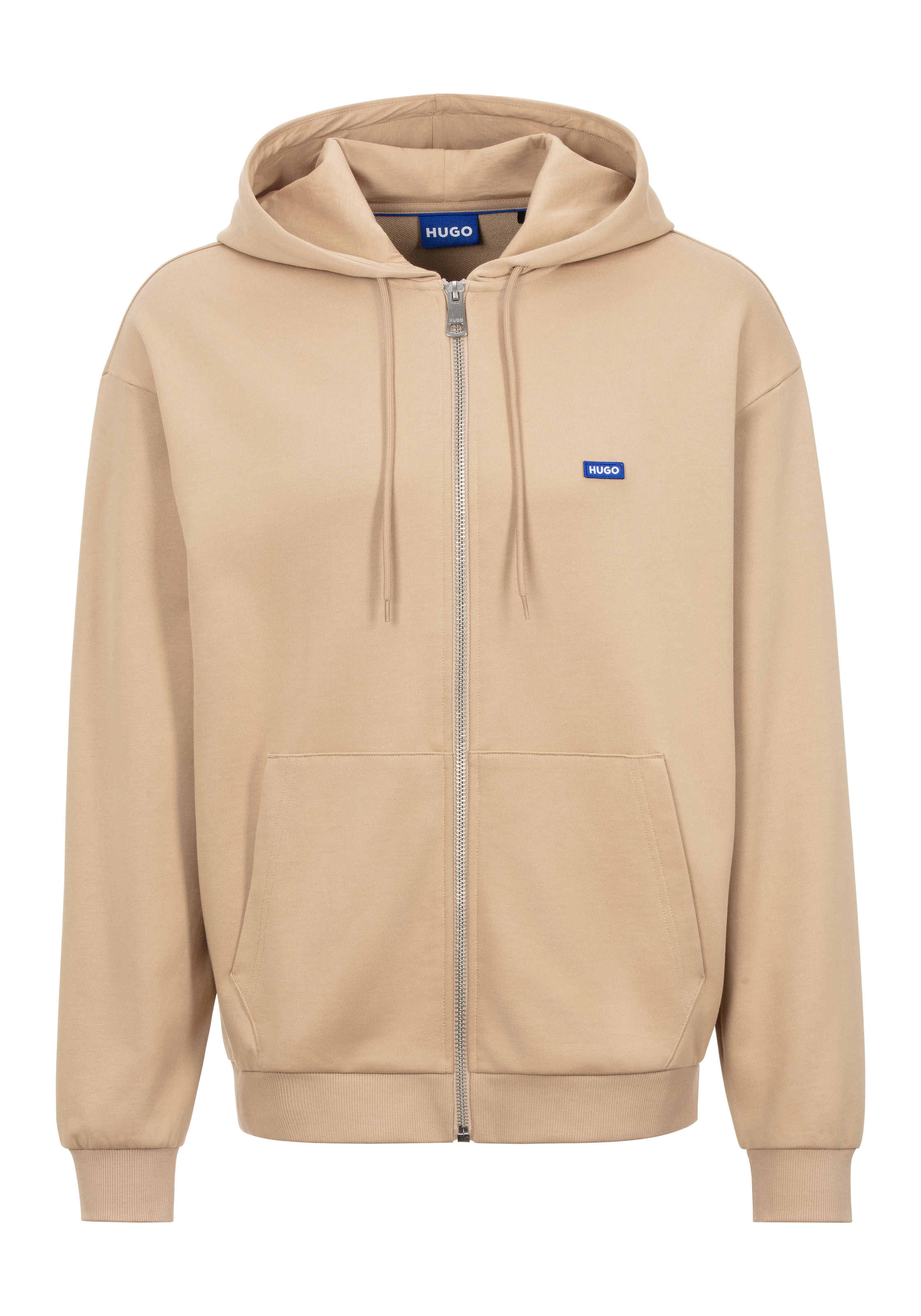 HUGO Blue Kapuzensweatjacke "Nadarasi", mit Logo-Badge günstig online kaufen