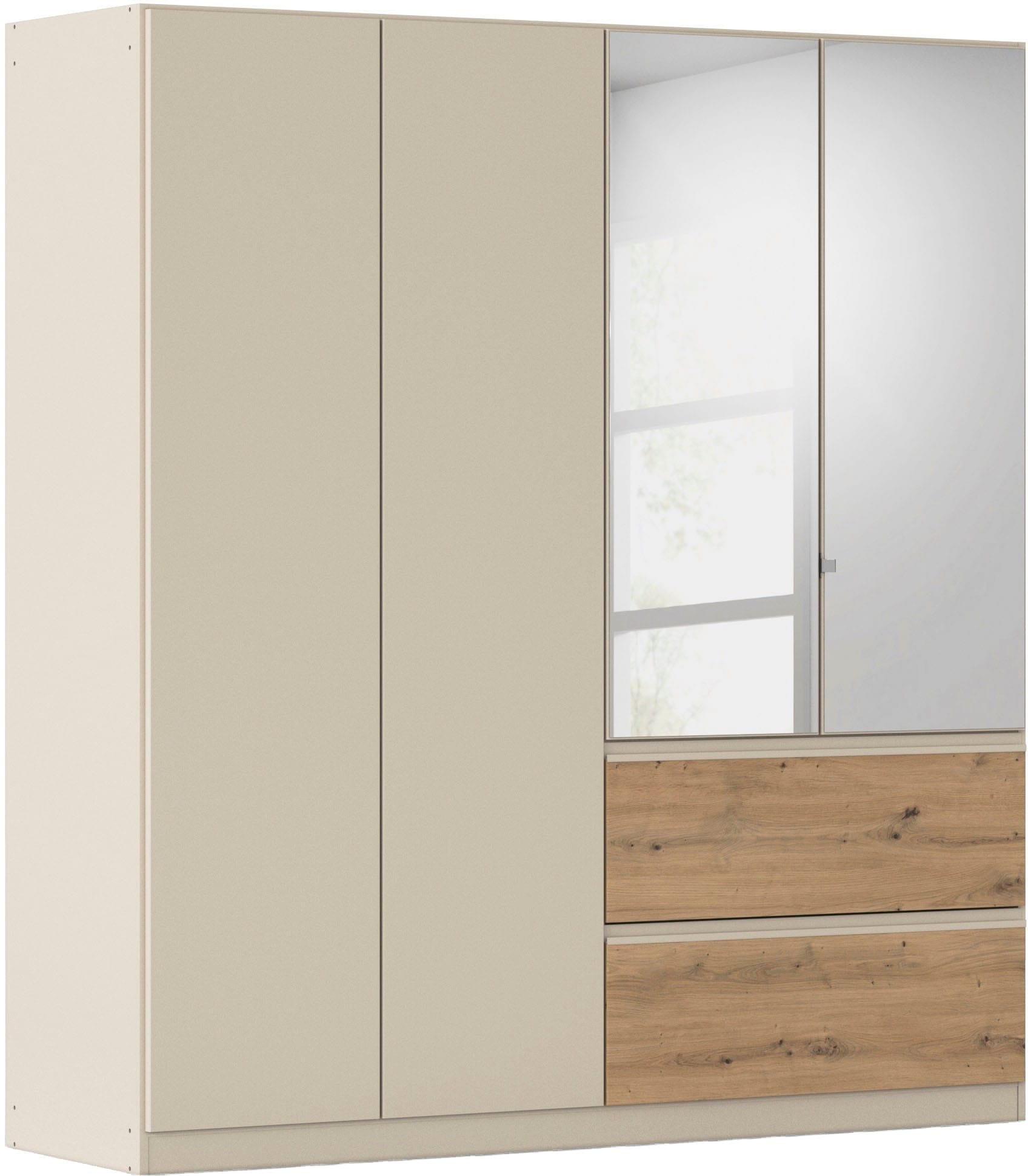 rauch Drehtürenschrank "Kleiderschrank Schrank Garderobe COSTA in den Breiten 91/136/181 cm" in 3 Ausstattungen BASIC/CLASSIC/PREMIUM, mit Spiegel, grifflose Front und Push-to-Open Funktion MADE IN GERMANY