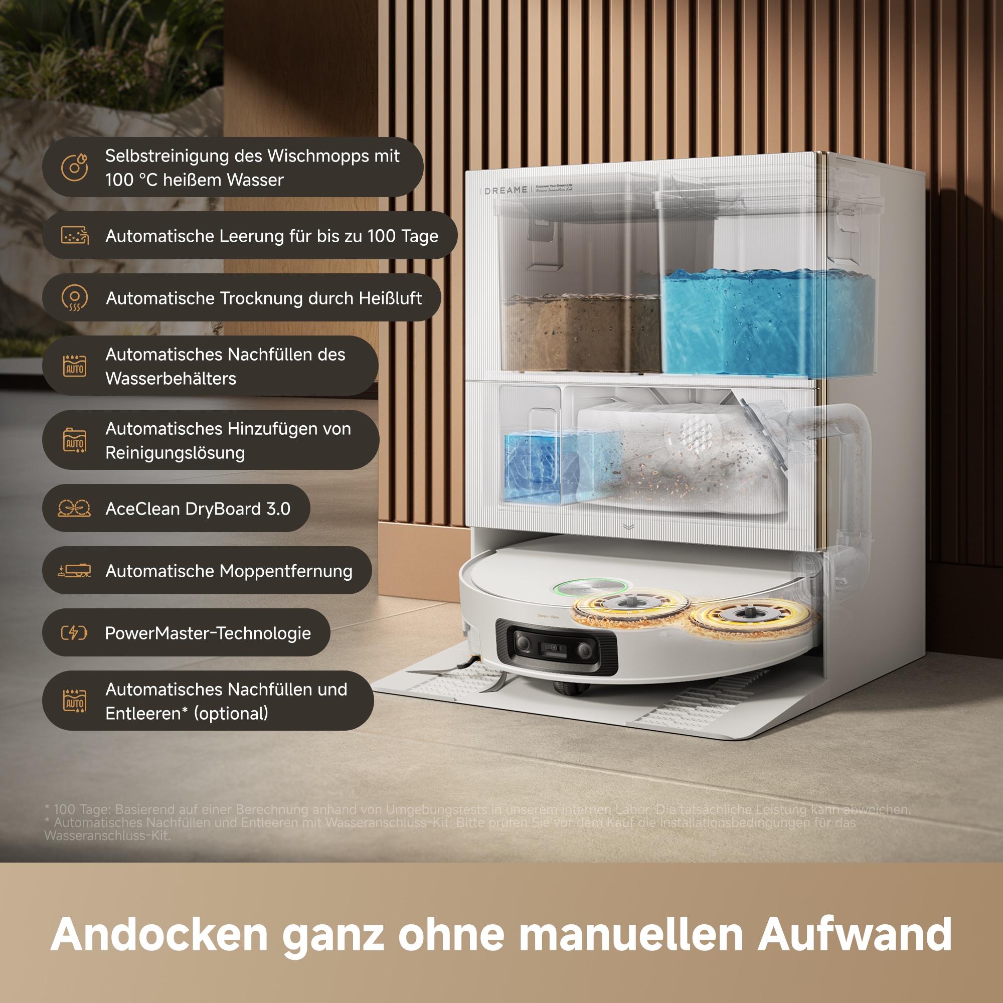 Dreame Saugroboter »X60 Pro Ultra Complete« ausfahrbahre Wisch-Pads, 40°C-Heißwischen, All-in-One-Basisstation