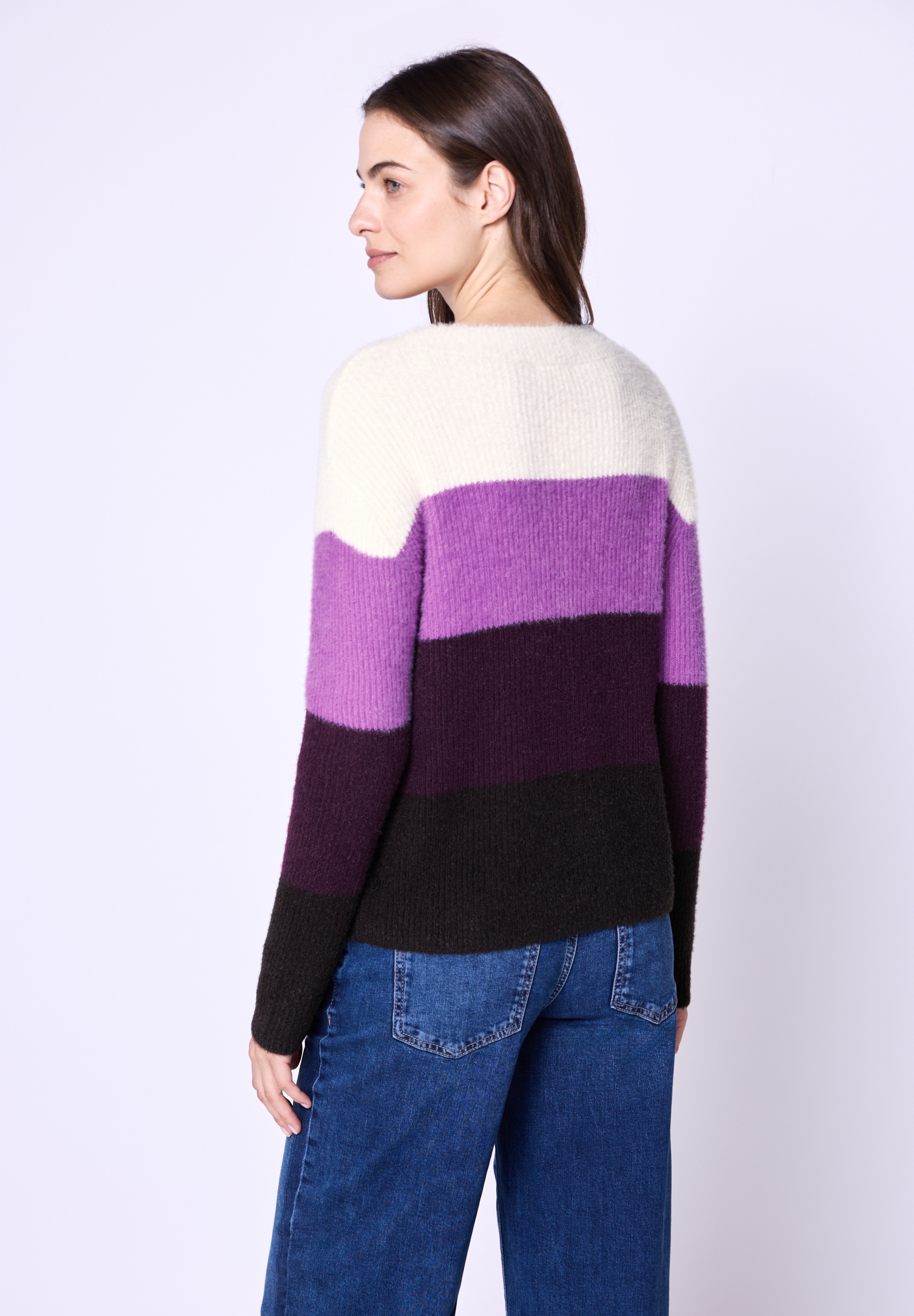 STREET ONE STUDIO Strickpullover mit buntem Streifenmuster günstig online kaufen