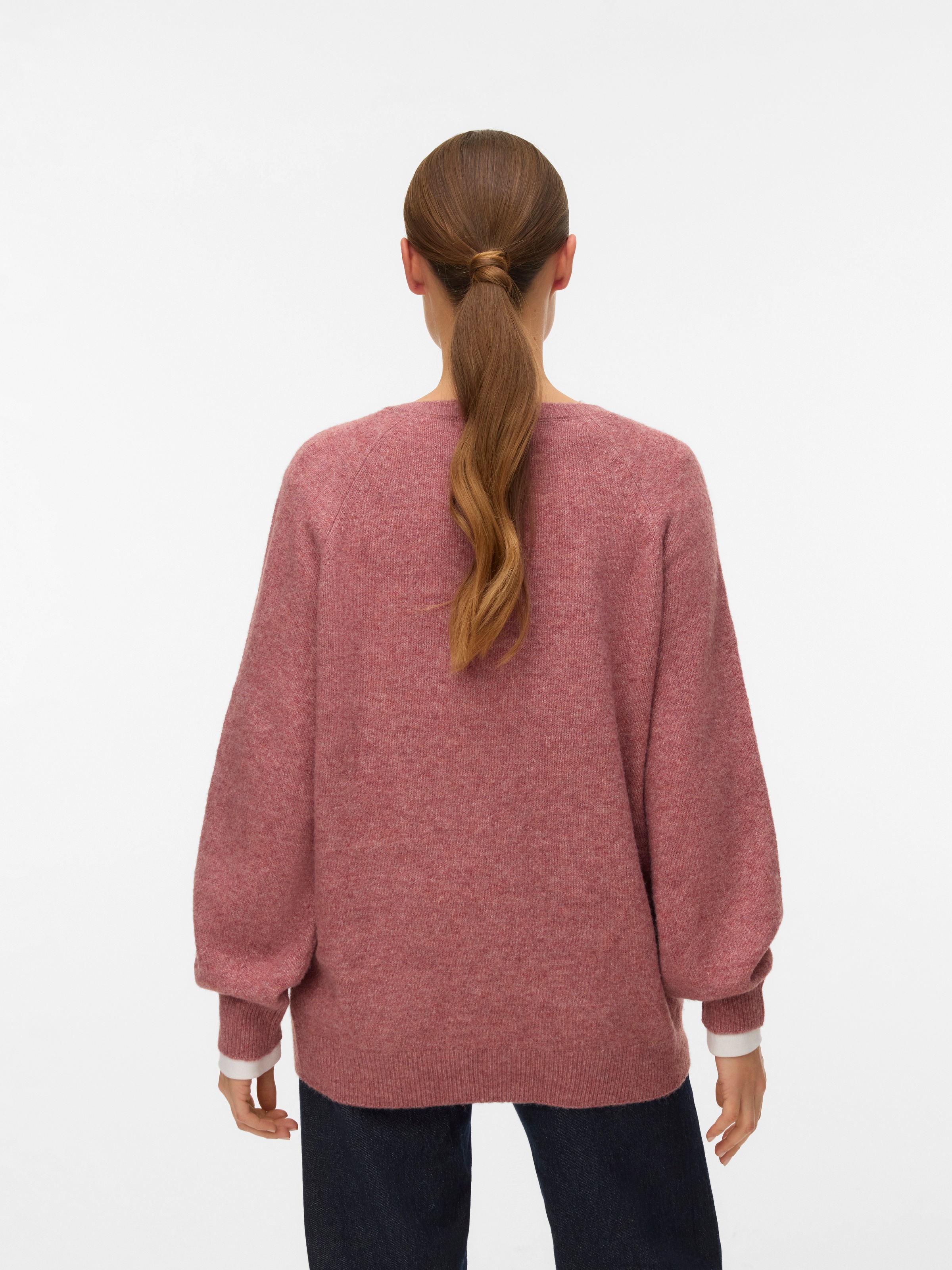 Thumbnail - Vero Moda V-Ausschnitt-Pullover "VMLEAF LS LONG V-NECK PULLOVER"