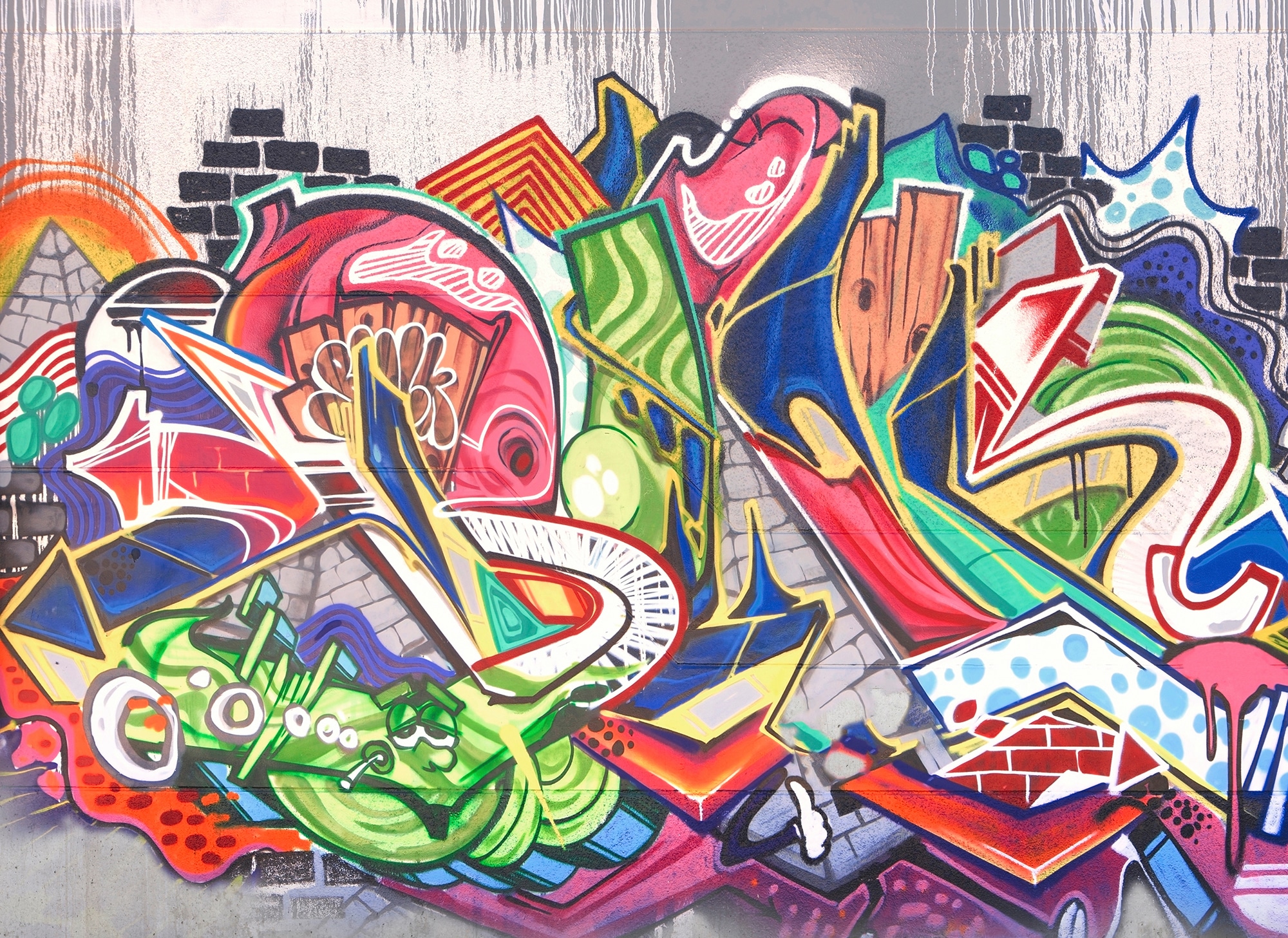 living walls Fototapete "Designwalls Graffiti" glatt Vlies, Wand, Schräge, Decke