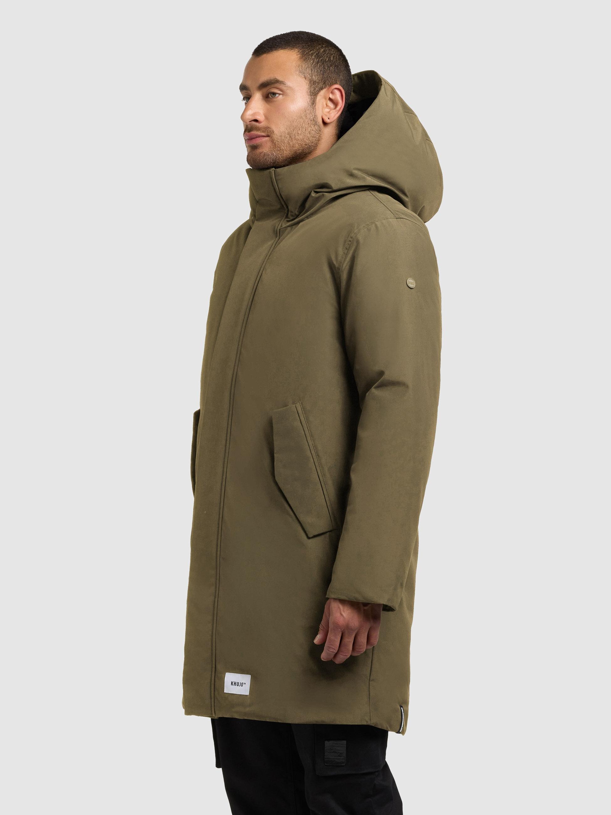 khujo Wintermantel »Fogg« Langer Herren Mantel mit magnetischen Details