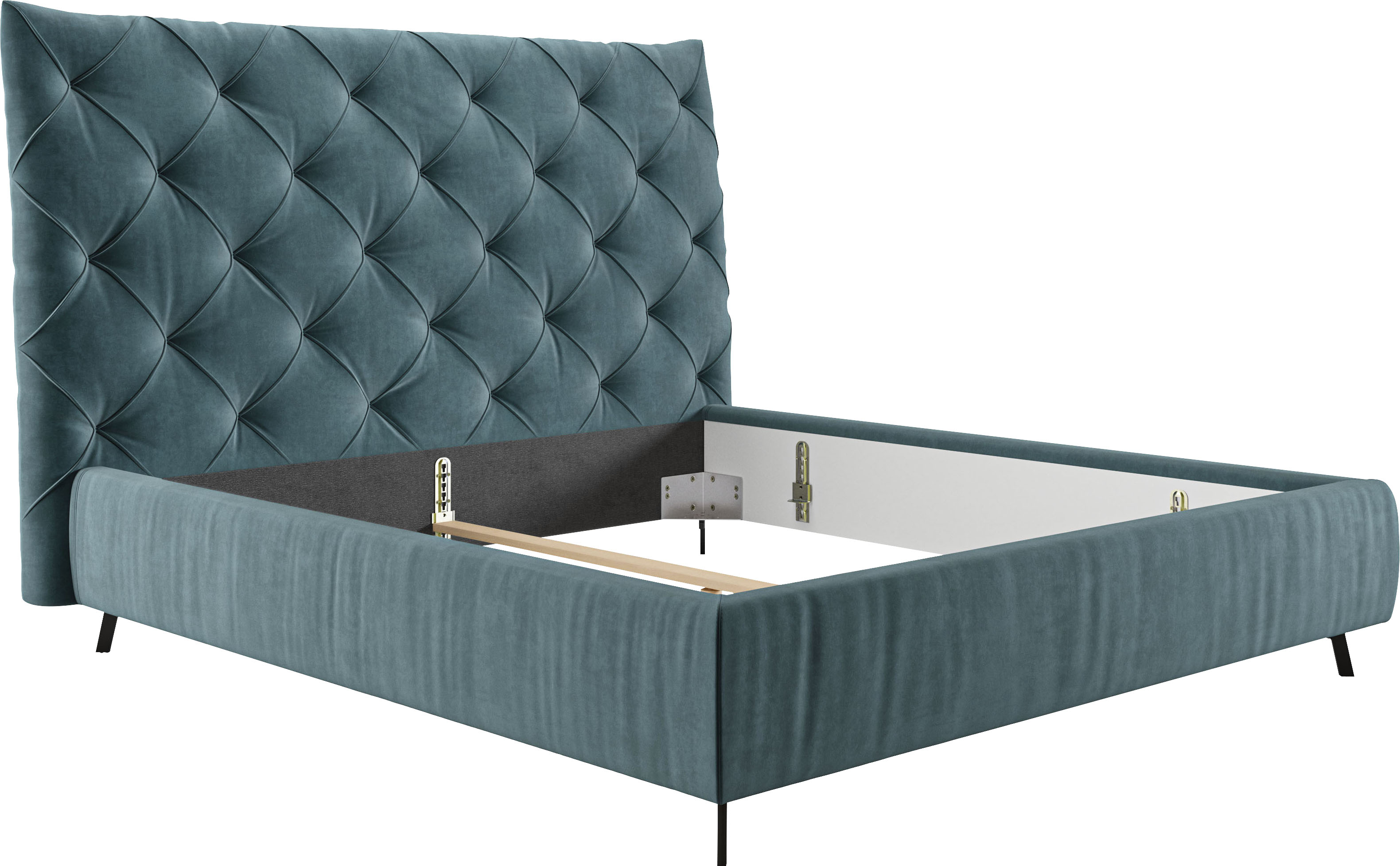 Thumbnail - Home affaire Polsterbett "Maxime, in 4 Breiten bis 200cm, auch in Leder" Kopfteilhöhe 143 cm, belastbar bis 280 kg, auch...