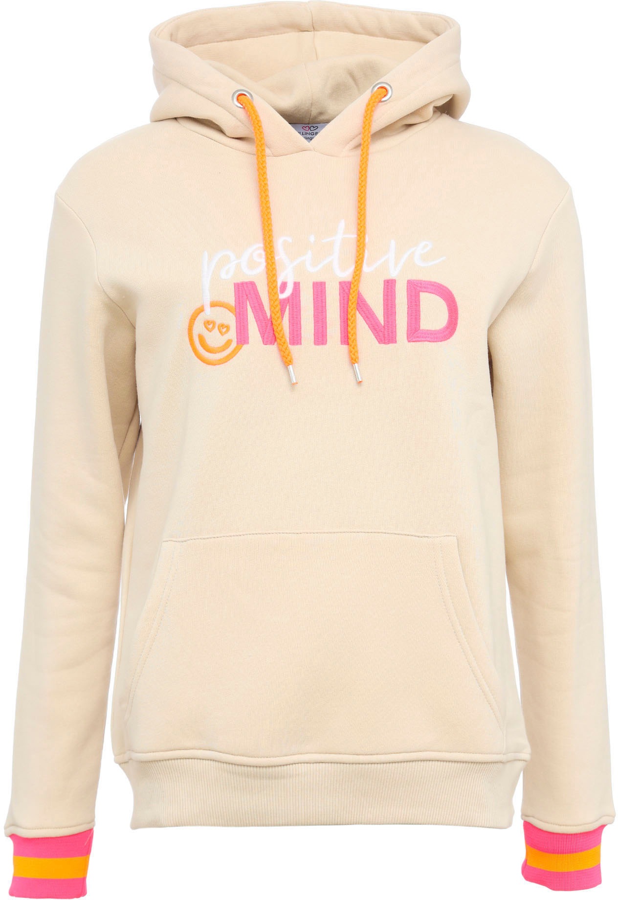 Zwillingsherz Kapuzensweatshirt, Kontrastbündchen an den Ärmeln kaufen