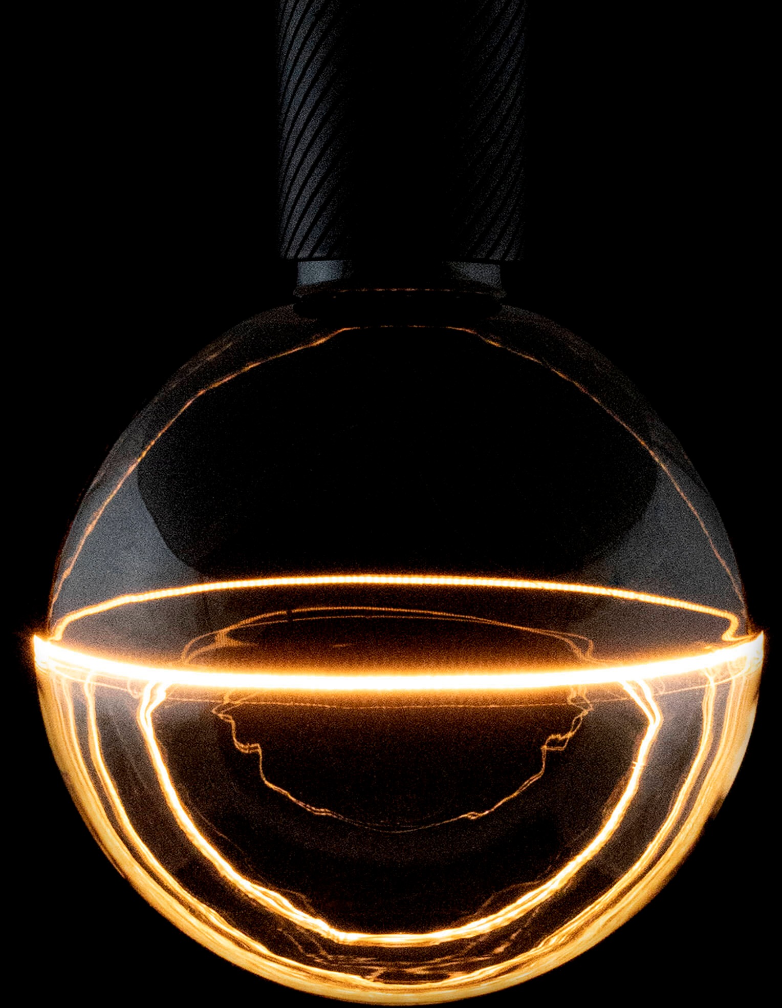 SEGULA LED-Leuchtmittel »LED Illusion Globe 127 2tones black clear«, E27, 1 St., Extra-Warmweiß, 2-farbiges Glas
