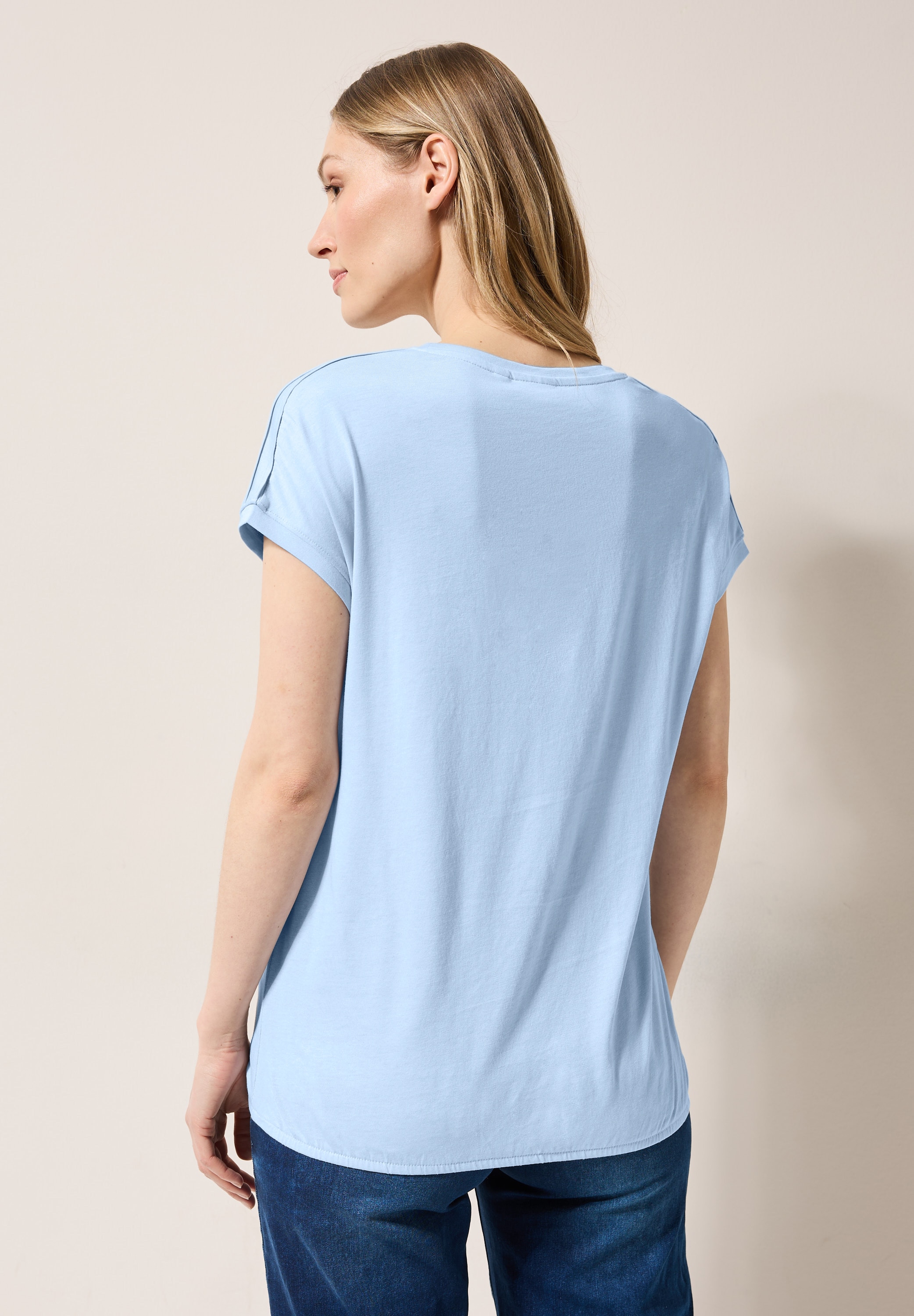 Cecil V-Shirt, mit Elastiksaum