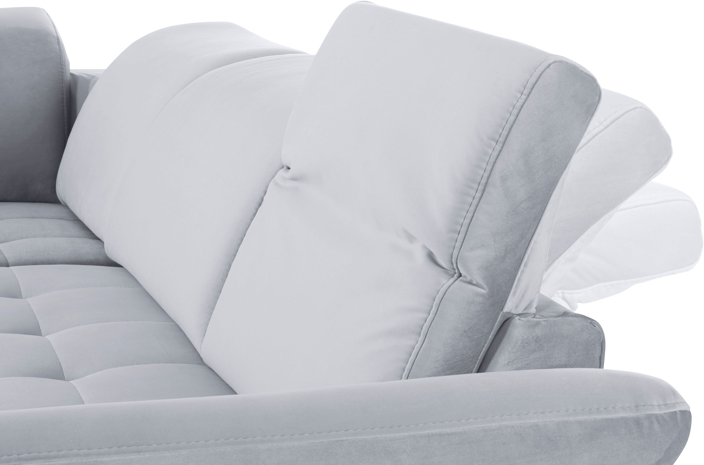 INOSIGN Ecksofa »Fresh L-Form«, Federkern, wahlweise Kopfteilverstellung und motorischer Vorziehsitz