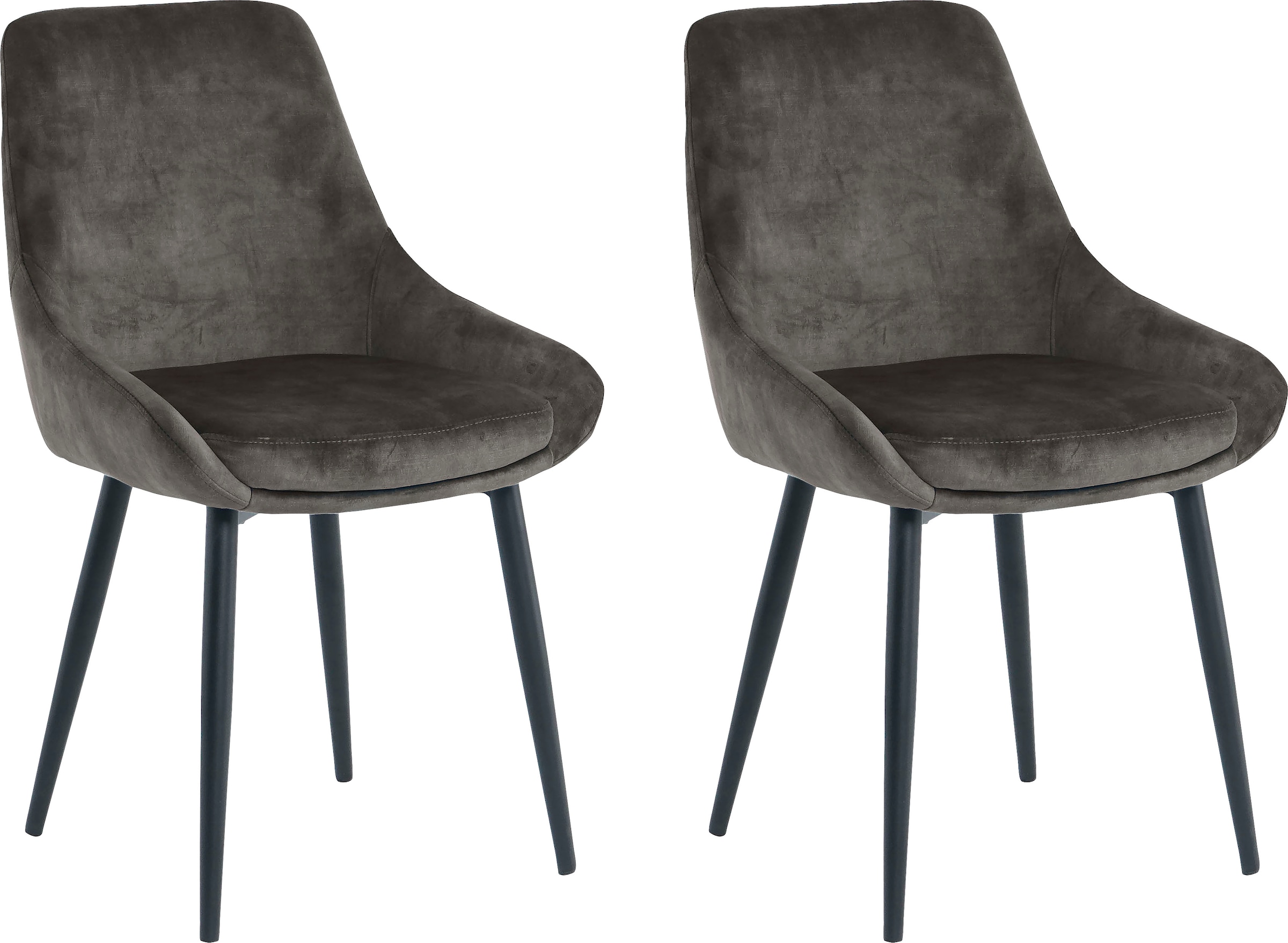 SIT Polsterstuhl (Set) 2 Samt glamouröser Bezug in Samtoptik günstig online kaufen