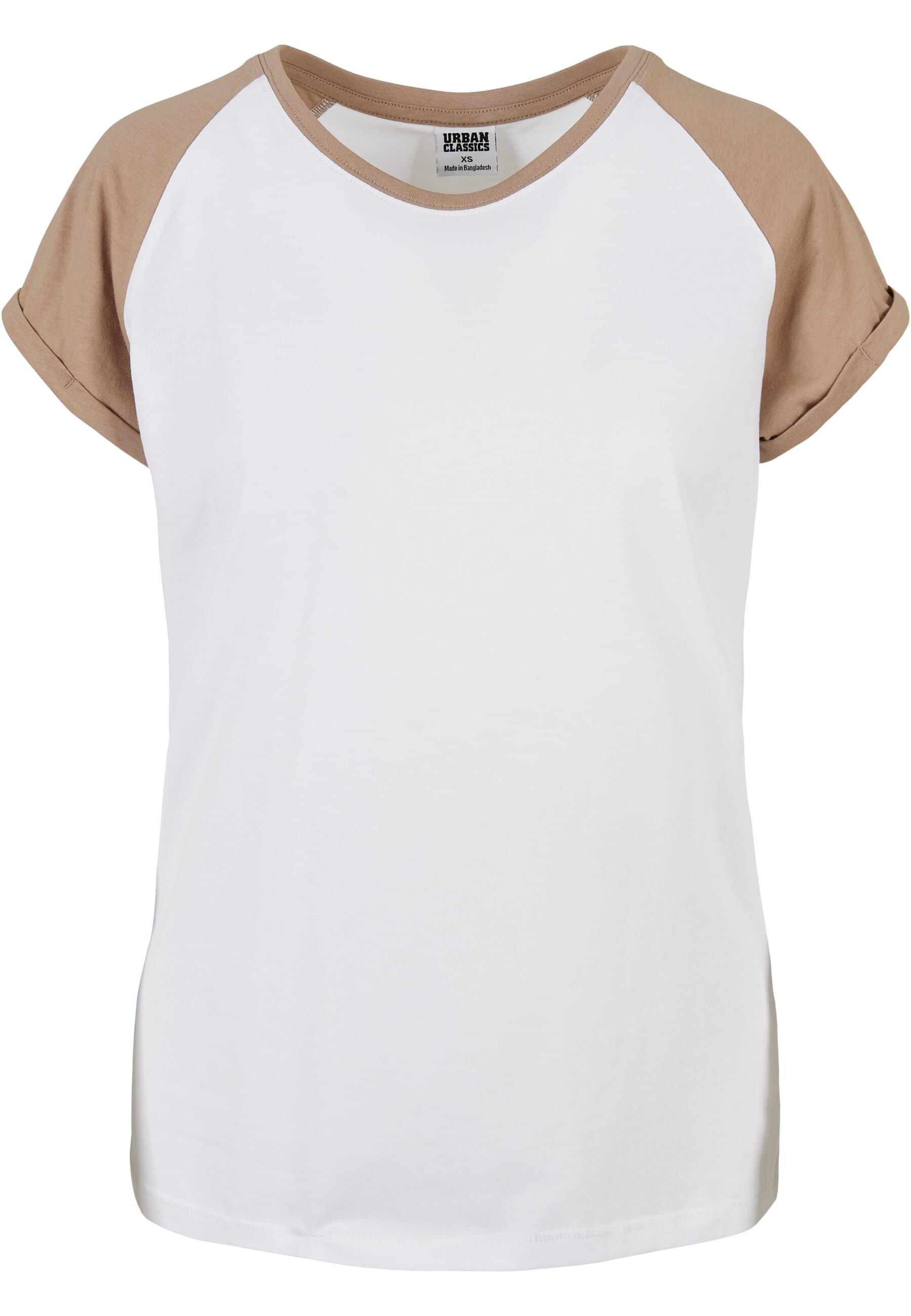 URBAN CLASSICS Kurzarmshirt "Urban Classics Damen Ladies Contrast Raglan Tee"