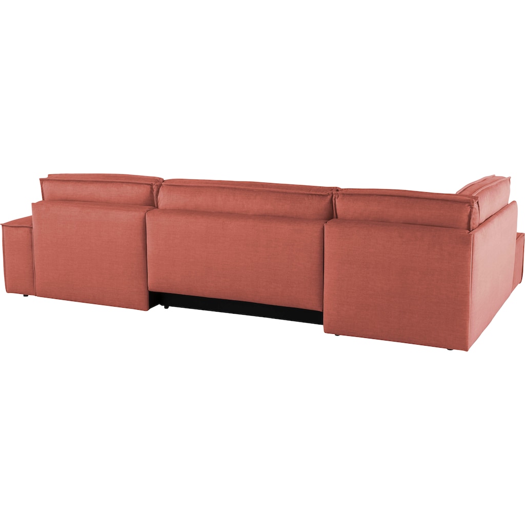 Home affaire Wohnlandschaft »SHERWOOD XXL 329 cm Schlafsofa, U-Form«