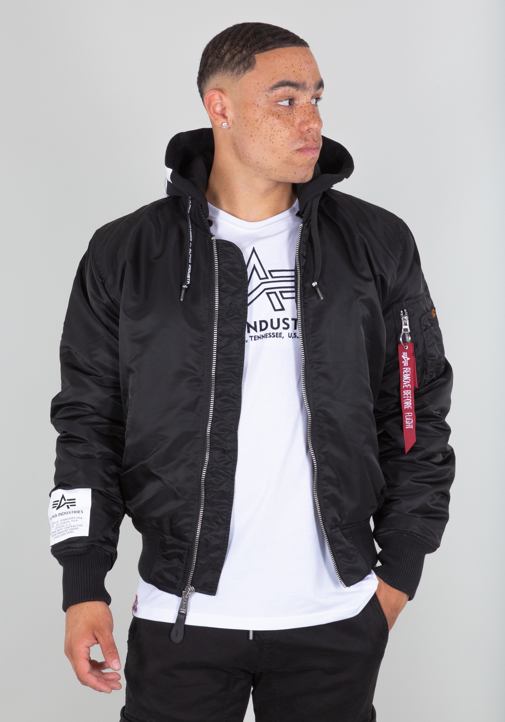 Alpha Industries Bomberjacke »Alpha Industries Men - Bomber Jackets MA-1 Zip Hood Print«