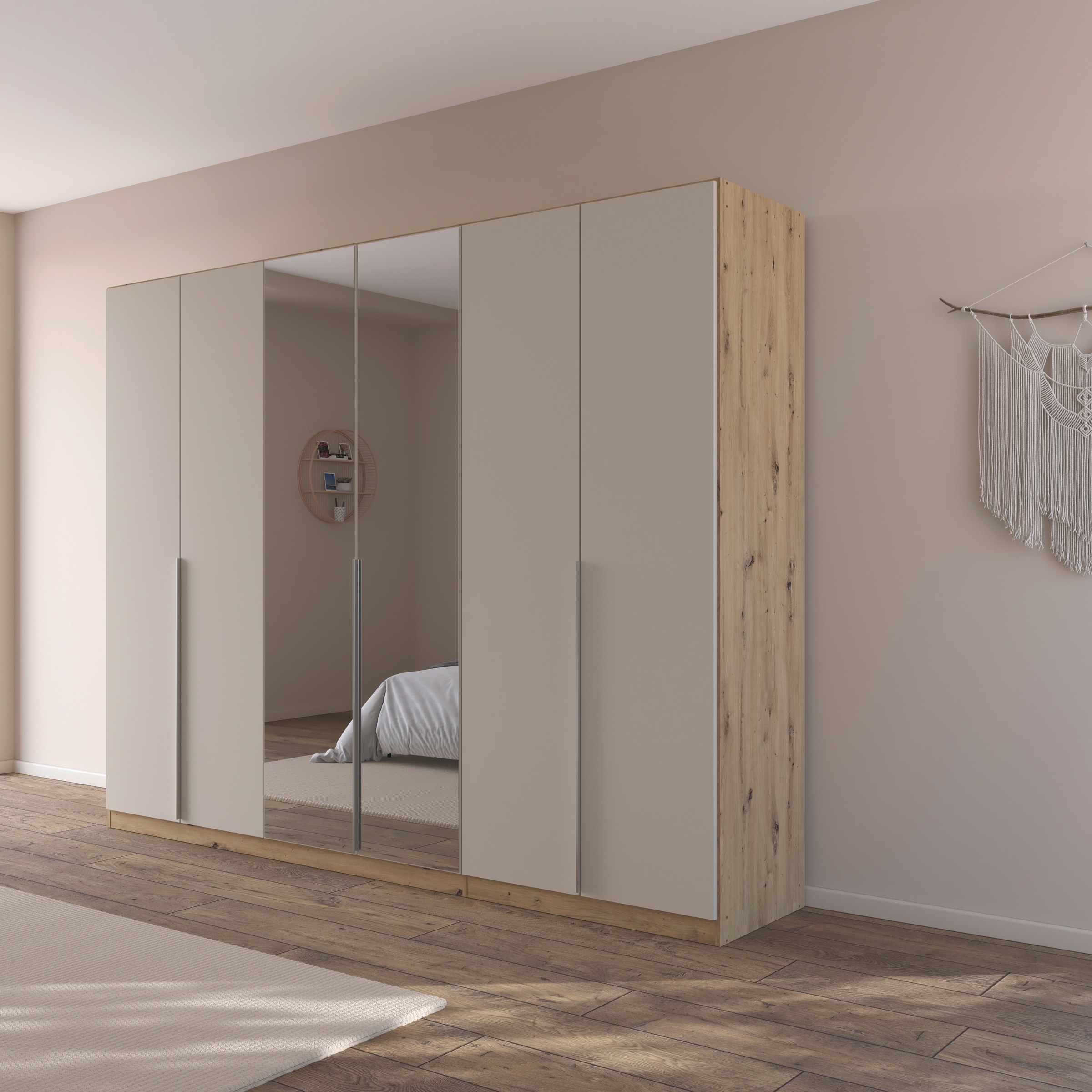 OTTO home Drehtürenschrank "Kleiderschrank Schrank Garderobe AGORDO mit Dek günstig online kaufen