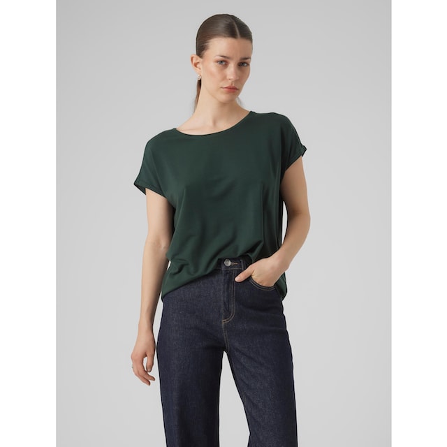 Black Friday Vero Moda Rundhalsshirt »VMAVA PLAIN SS TOP GAJRS NOOS« | BAUR