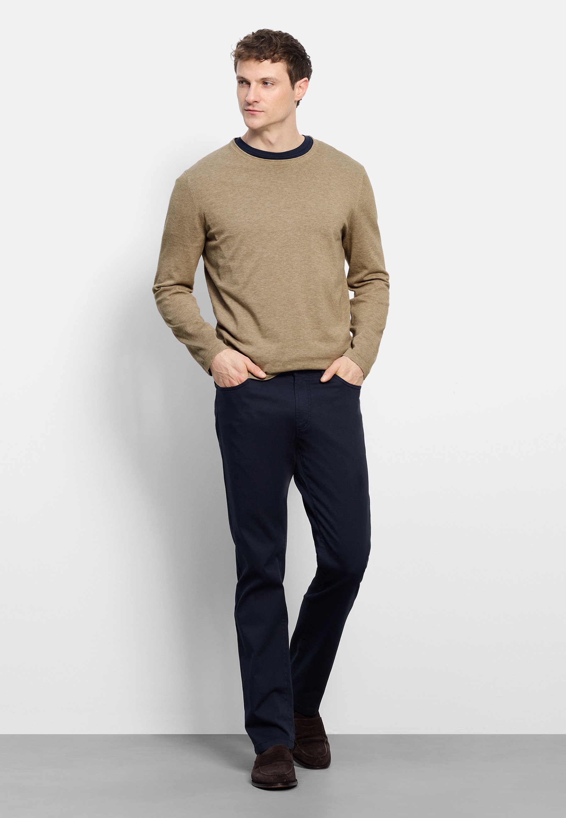 OLYMP Casual Knit Sweater Camel XL 2