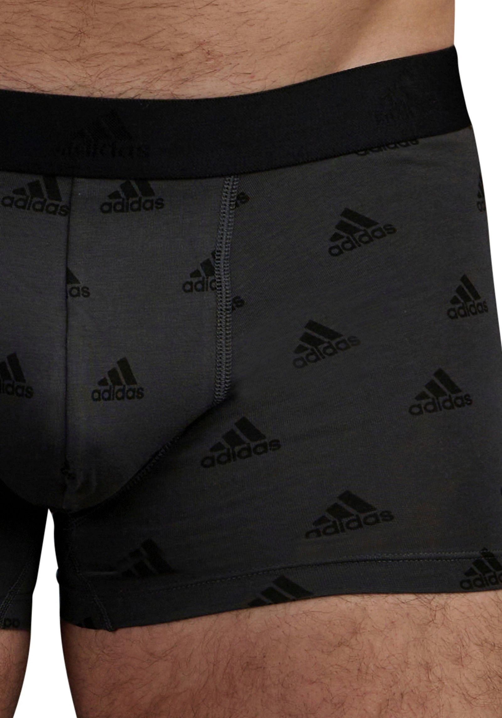 adidas Sportswear Boxer »"Active Flex Cotton"«, (3er-Pack), mit weicher Nahtverarbeitung, Tonales Logo