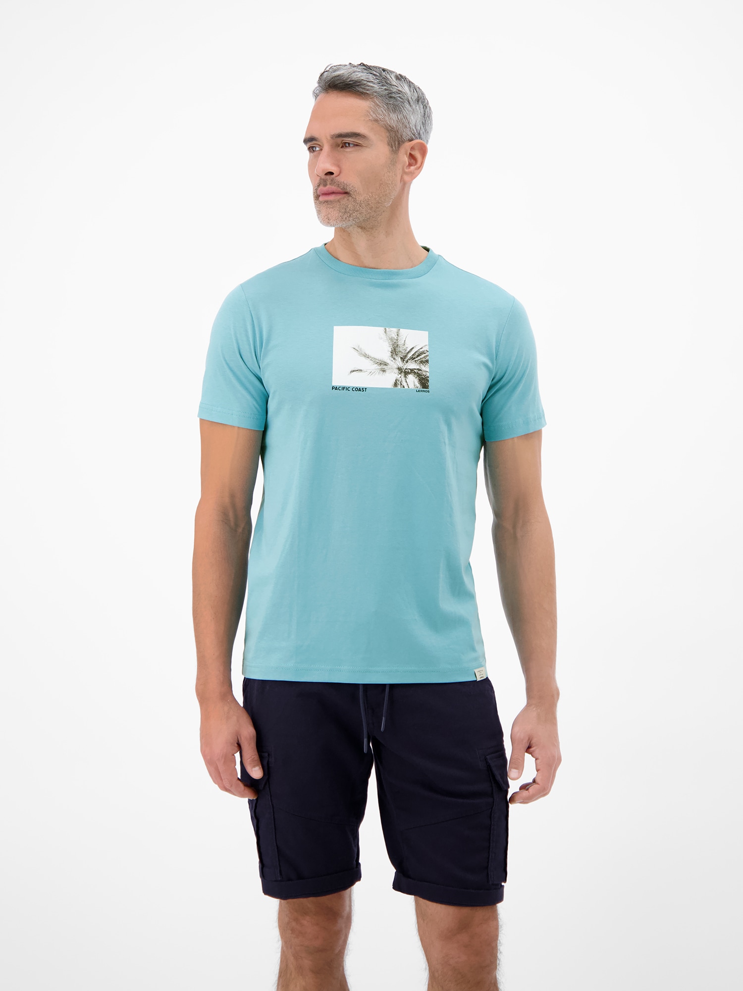 LERROS T-Shirt "Baumwoll T-Shirt mit Motiv-Print und bequemem Rundkragen"
