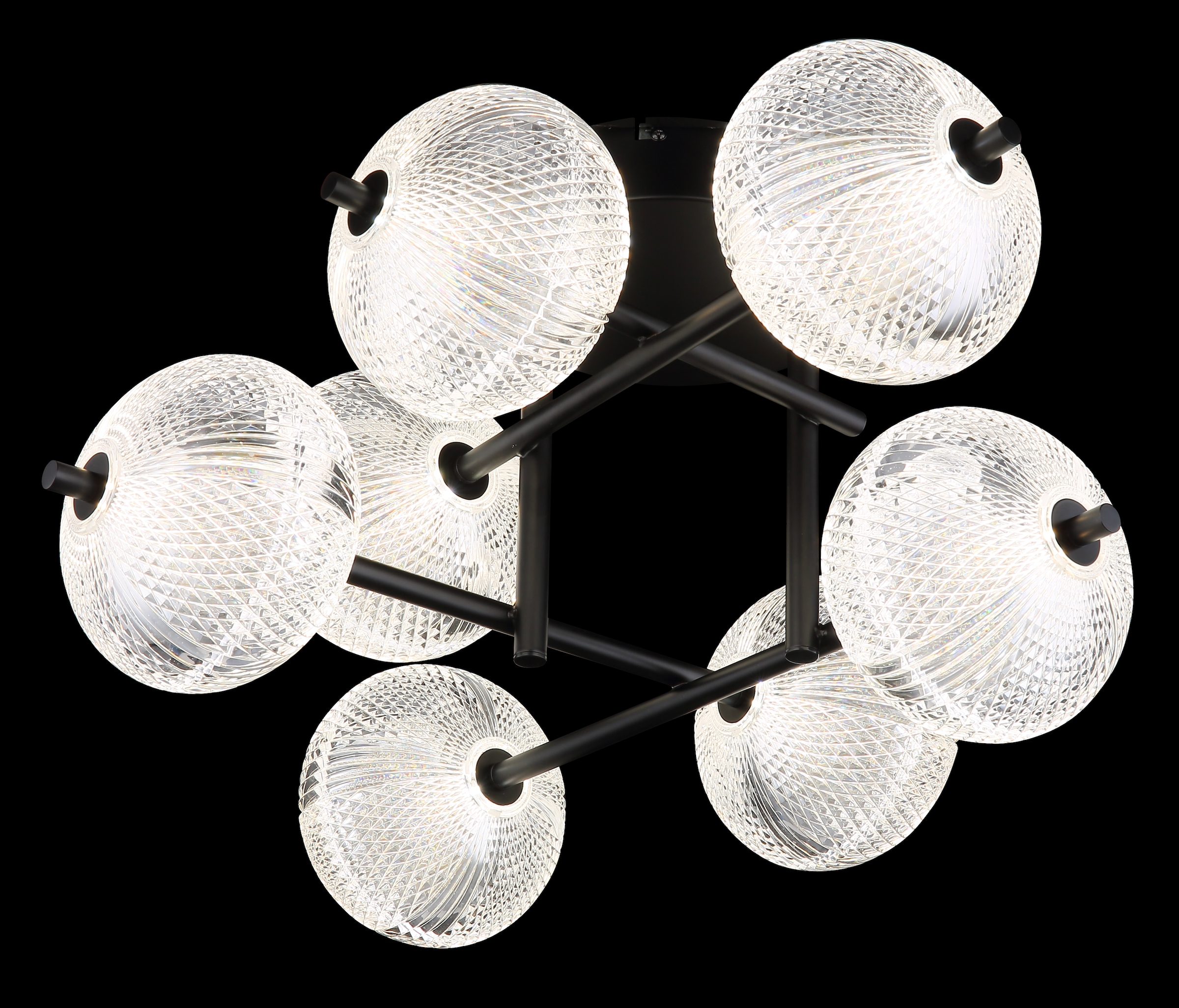 GLOBO LIGHTING LED Deckenleuchte »AIDA«, Leuchtmittel LED-Modul | LED fest integriert, Deckenlampe/schwarz/Farben fixierbar/CCT 3000/6500/4500K