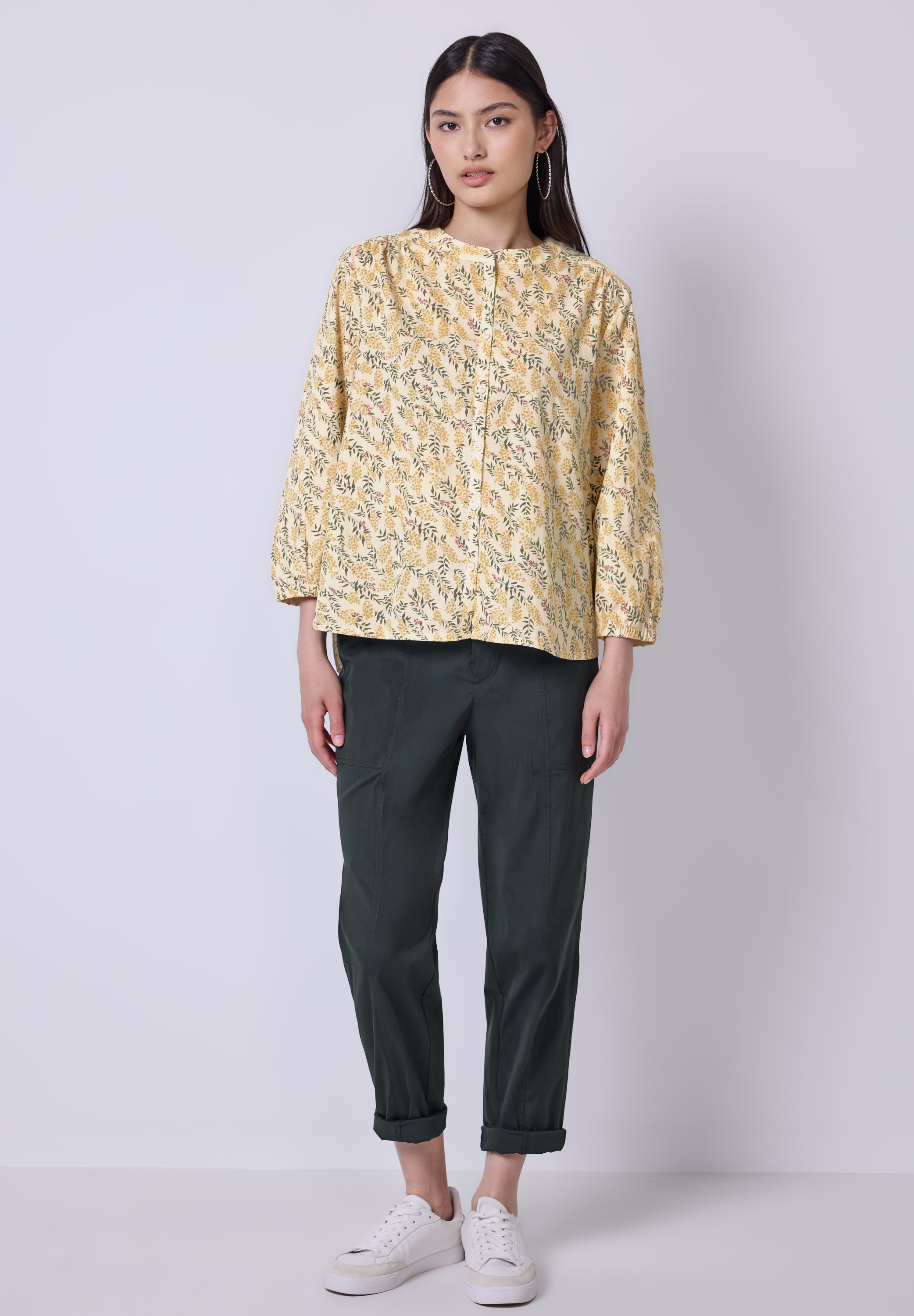 STREET ONE STUDIO Klassische Bluse, aus reiner Baumwolle