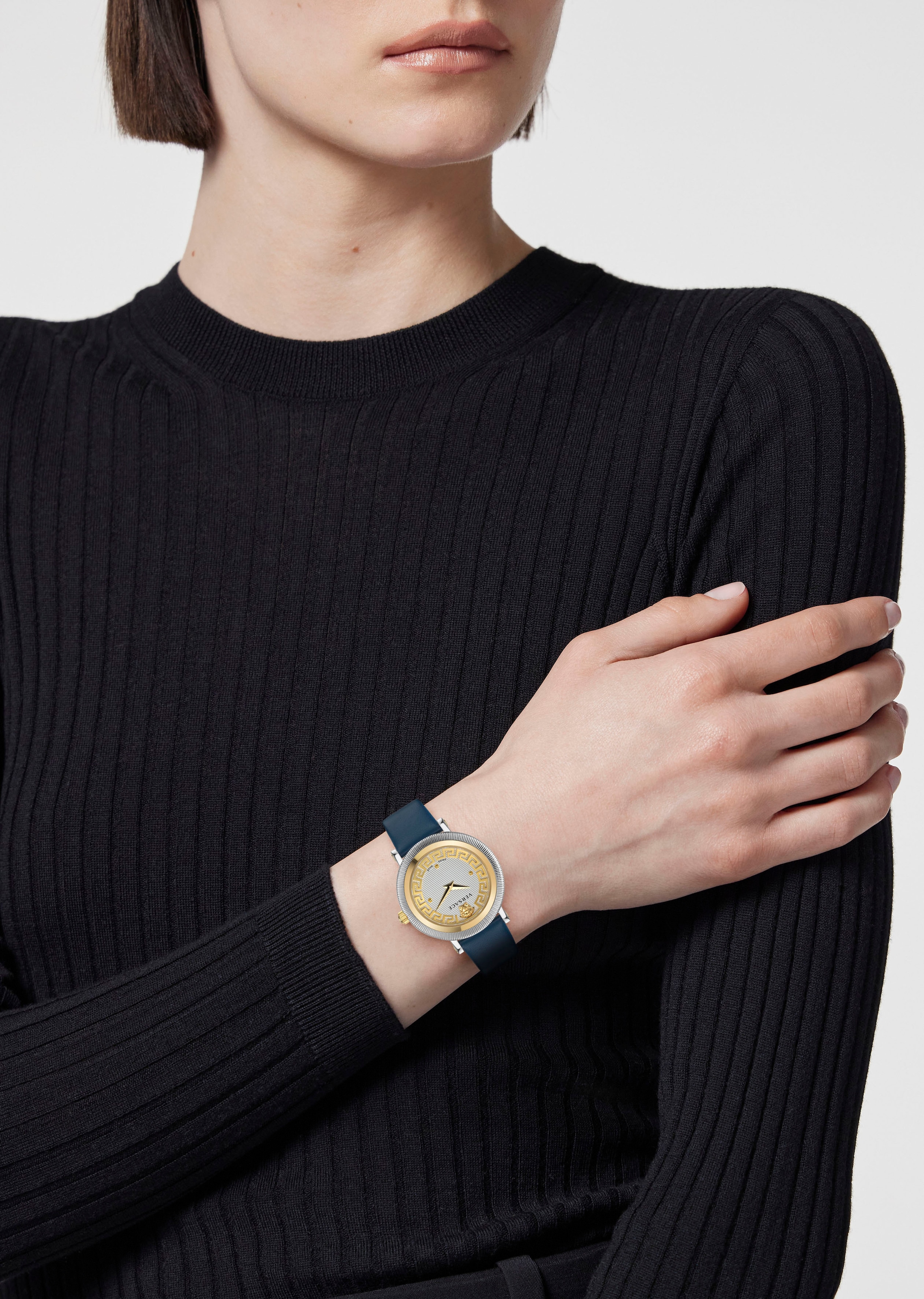 Versace Quarzuhr »GRECA FLOURISH«, Armbanduhr, Damenuhr, Saphirglas, Swiss Made, analog