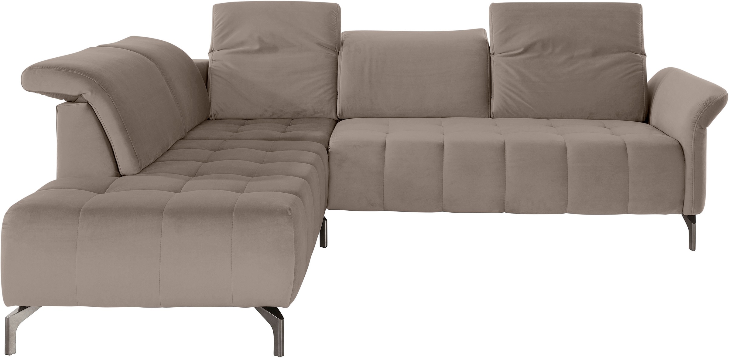 Home affaire Ecksofa "Fresh L-Form" Federkern, wahlweise Kopfteilverstellun günstig online kaufen