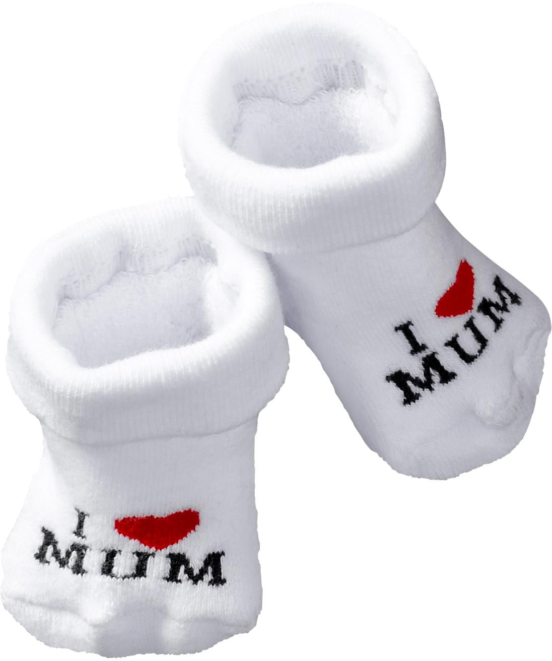 Vivance Umschlagsocken »I Love Mum, I Love Dad«, (4 Paar), mit Umschlagbündchen