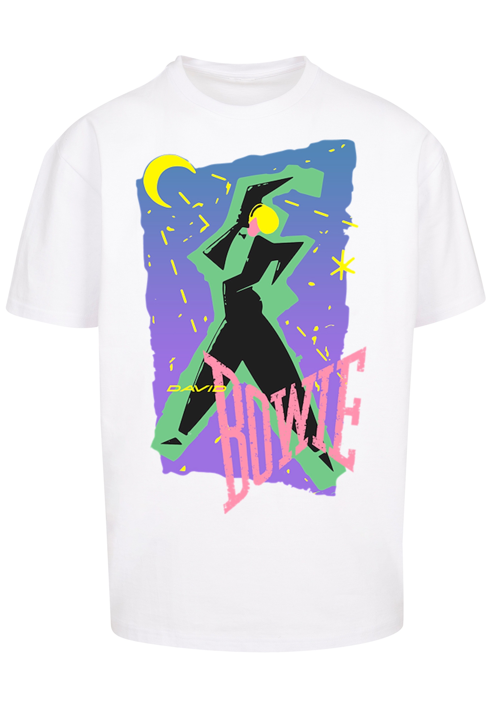 F4NT4STIC T-Shirt »David Bowie Rock Music Band Moonlight Dance«, Print