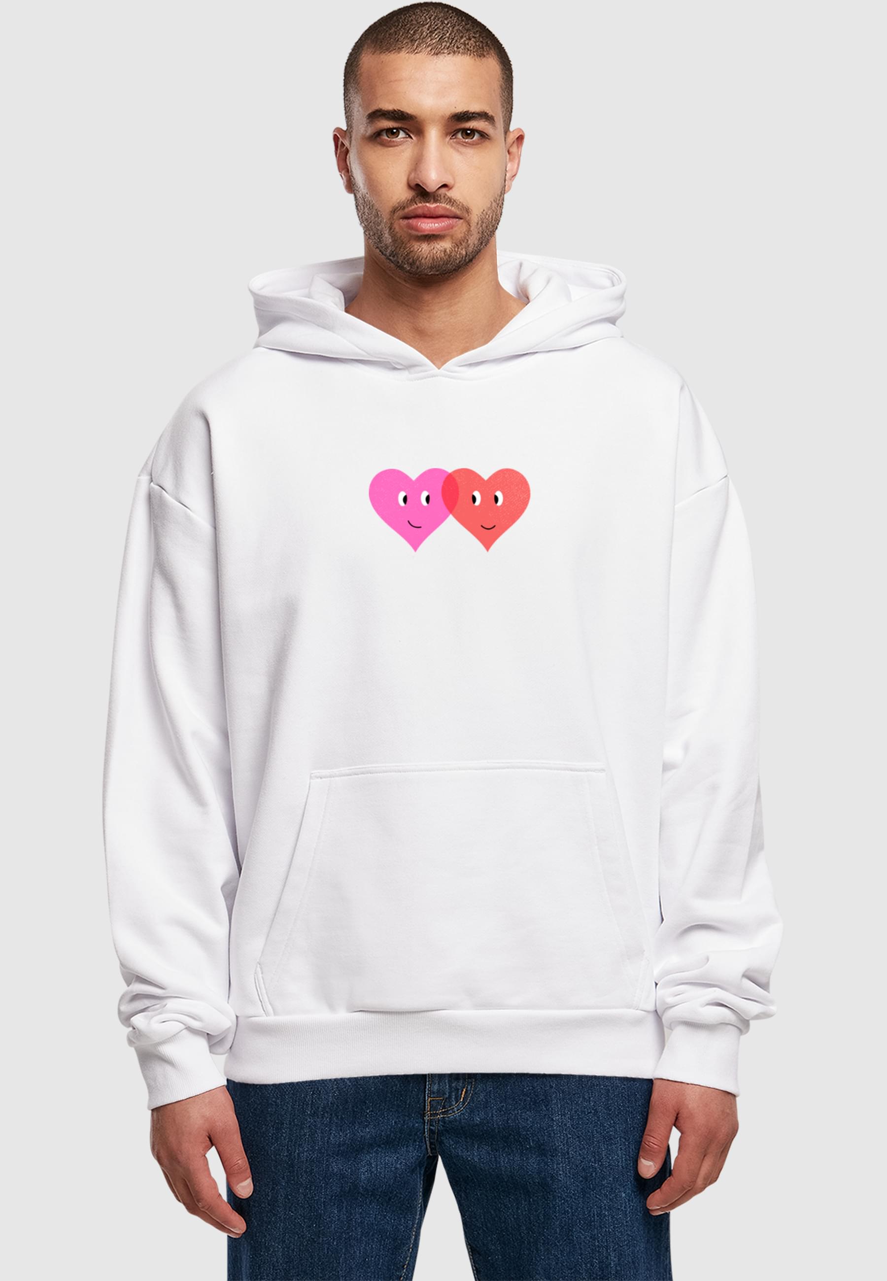 Thumbnail - Merchcode Kapuzensweatshirt "Merchcode Hugs & Love - Two Hearts Ultra Heavy Hoody", 1 Stk.