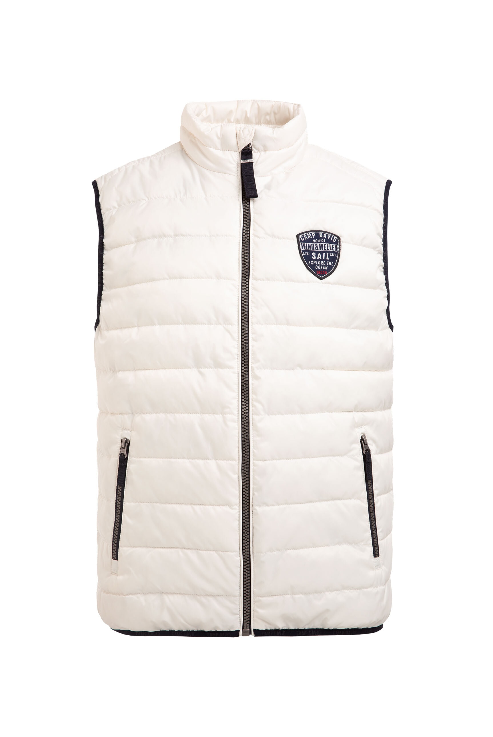 CAMP DAVID Steppweste mit elastischem Saumabschluss