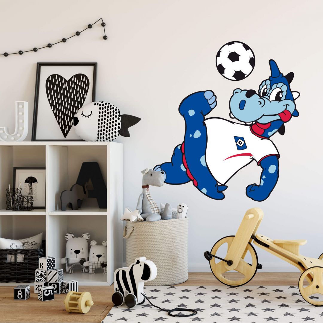 Wall-Art Wandtattoo »Fußball HSV Maskottchen«, (Set, 1 St.), selbstklebend, entfernbar