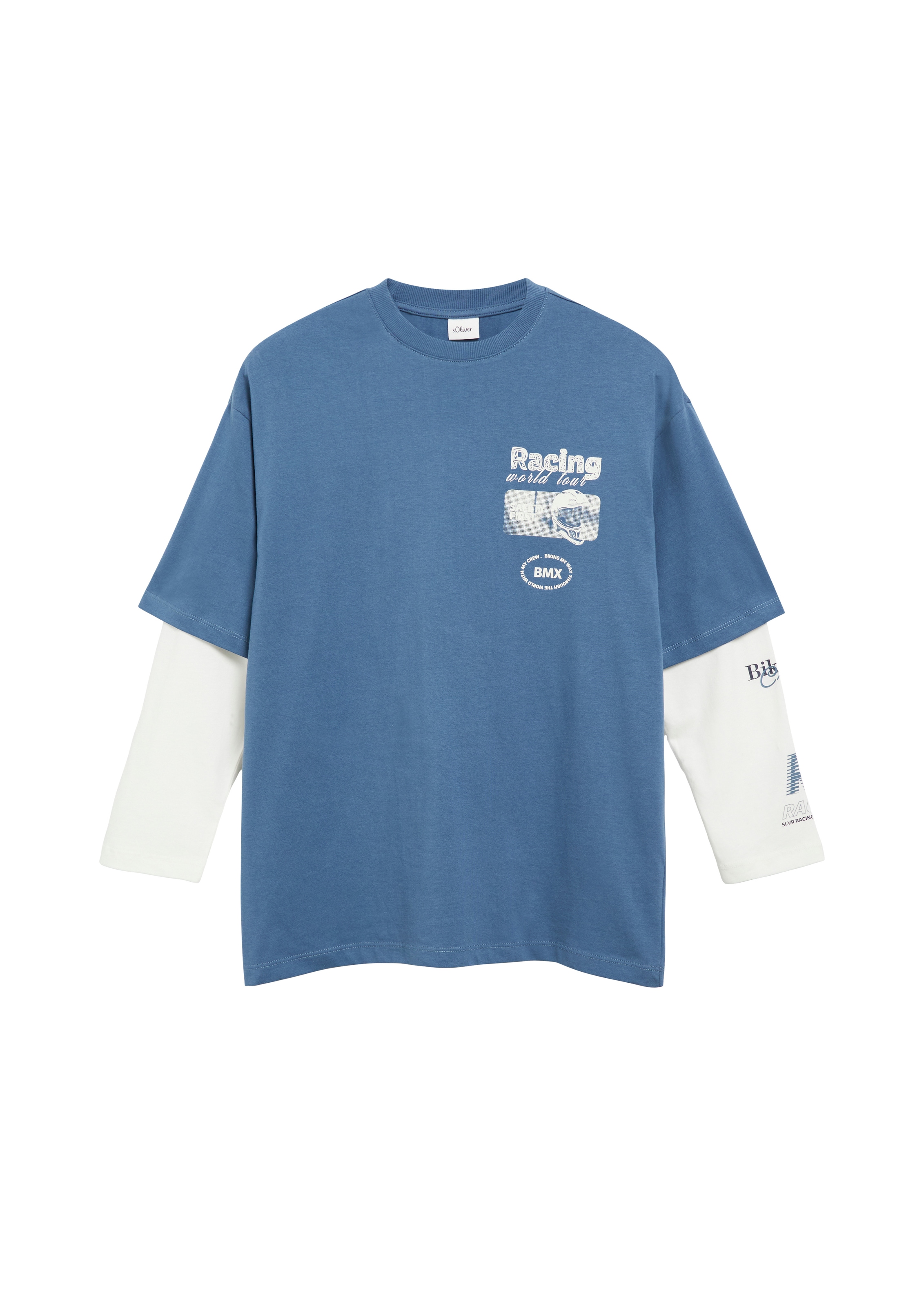 s.Oliver Junior Oversize-Shirt Oversize-Form im 2in1-Look