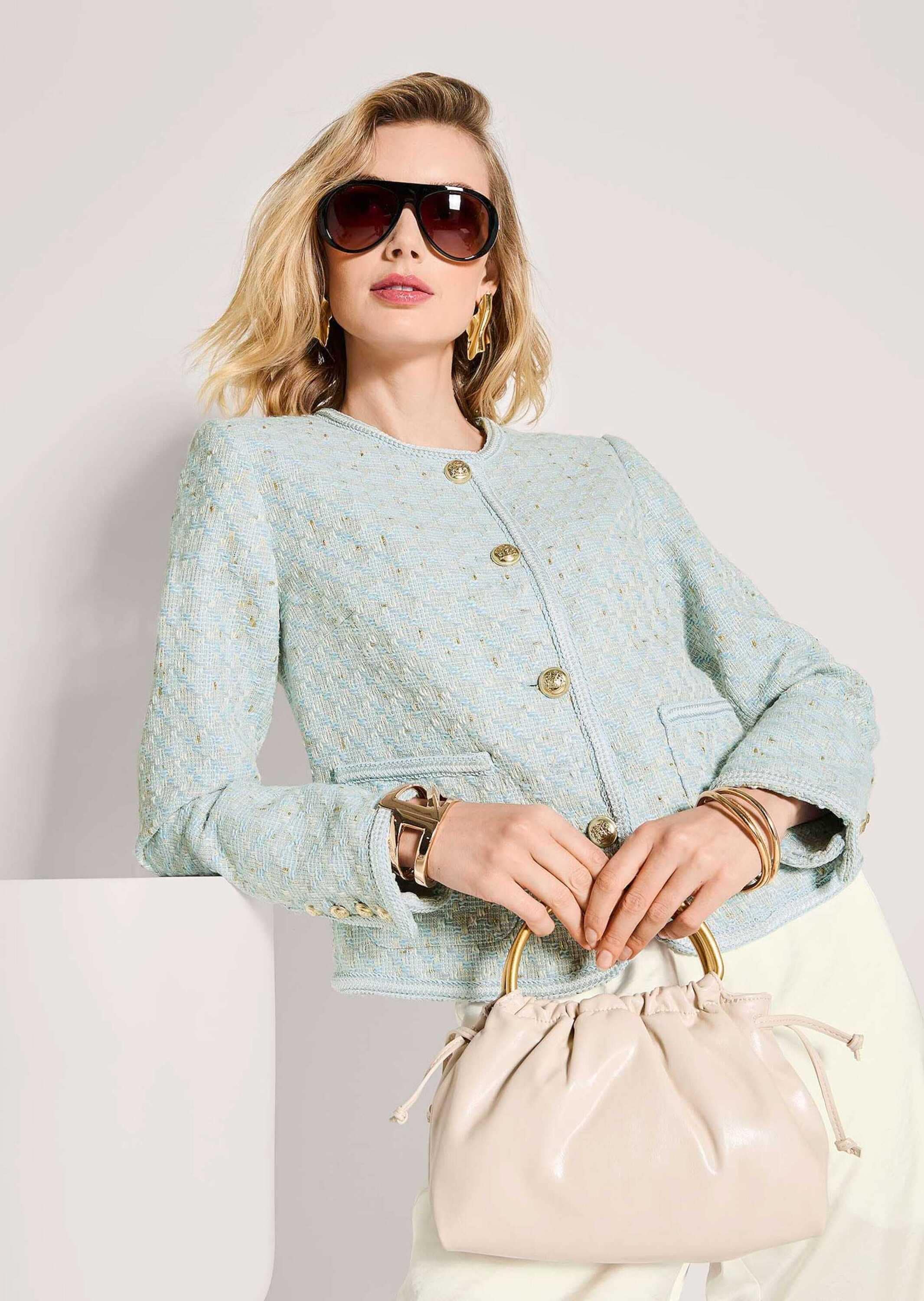 MADELEINE Jackenblazer »Blazer Eleganter Tweed-Blazer mit Glanzgarn« Tweed-Blazer mit Glanzgarn