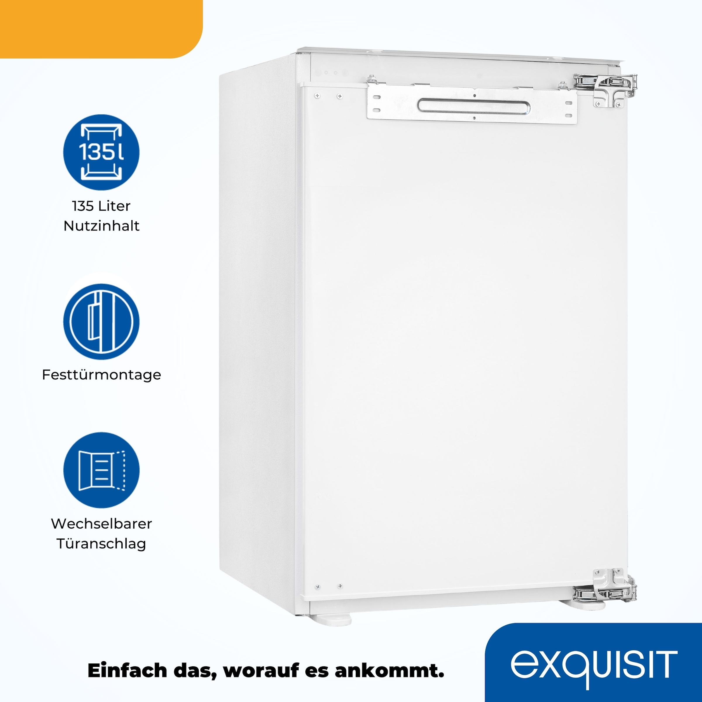 exquisit Einbaukühlschrank »EKS5131-V-FE-O90E« 87,8 cm hoch 55 cm breit