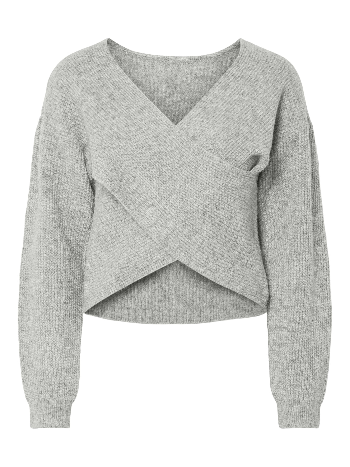 pieces Wickelpullover »PCSILLY LS REV WRAP KNIT NOOS BC« im Wickeldesign