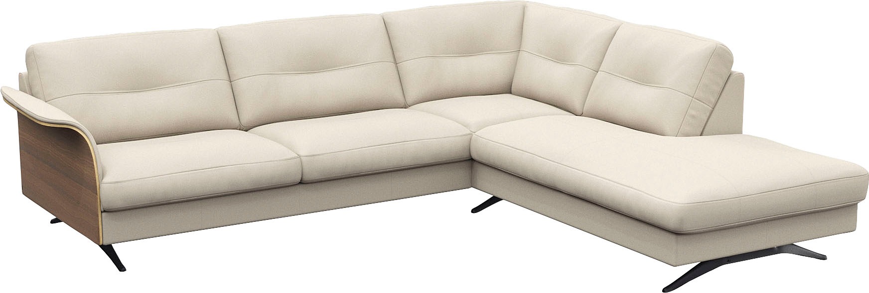 FLEXLUX Ecksofa "Glow bequem und komfortabel durch hochwertigen Sitzaufbau, günstig online kaufen