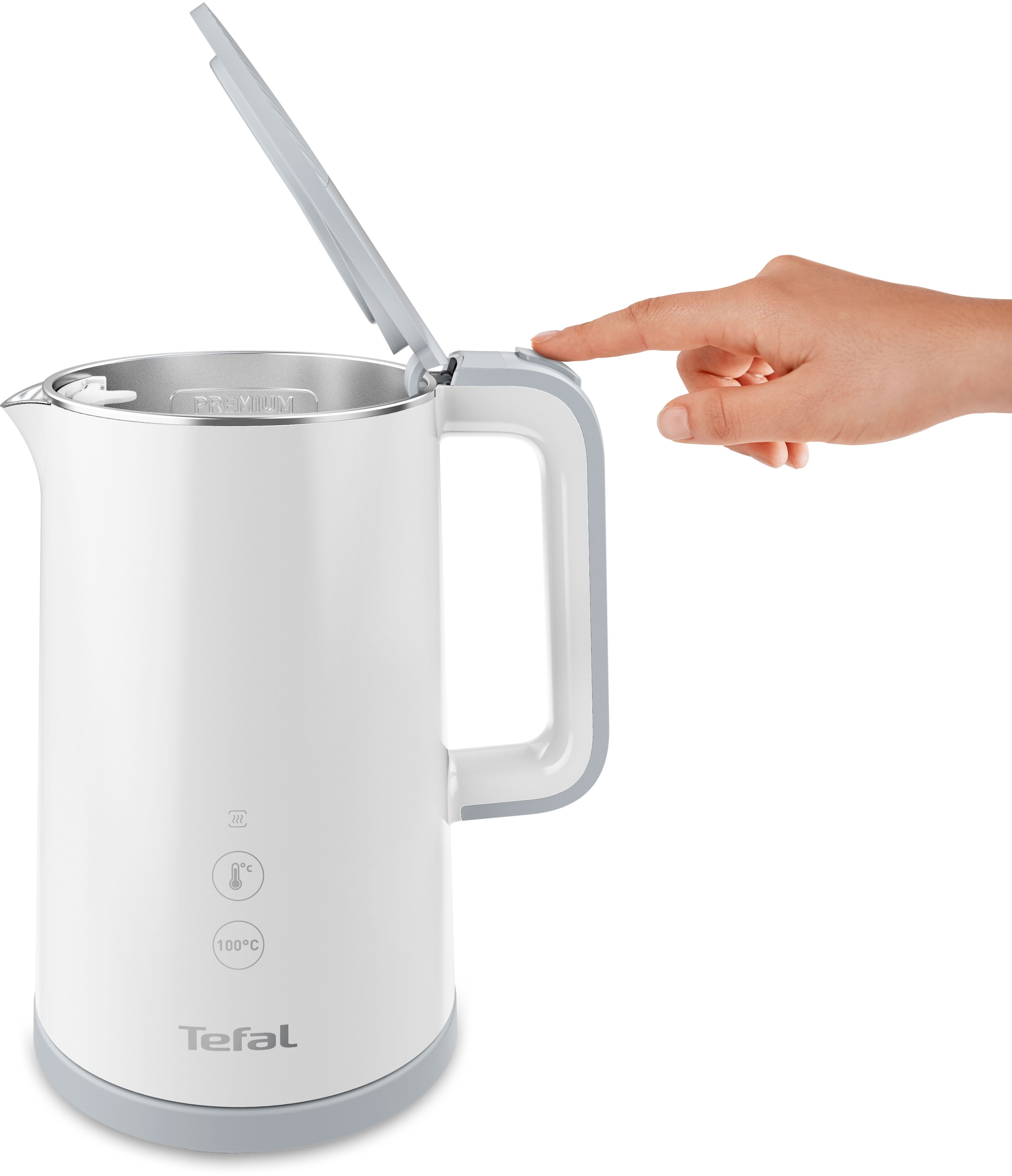 Tefal Wasserkocher »KO6931«, 1,5 l, 1800 W, 5 Temperaturstufen; Warmhaltefunktion; 360° drehbar; Live-Temperatur