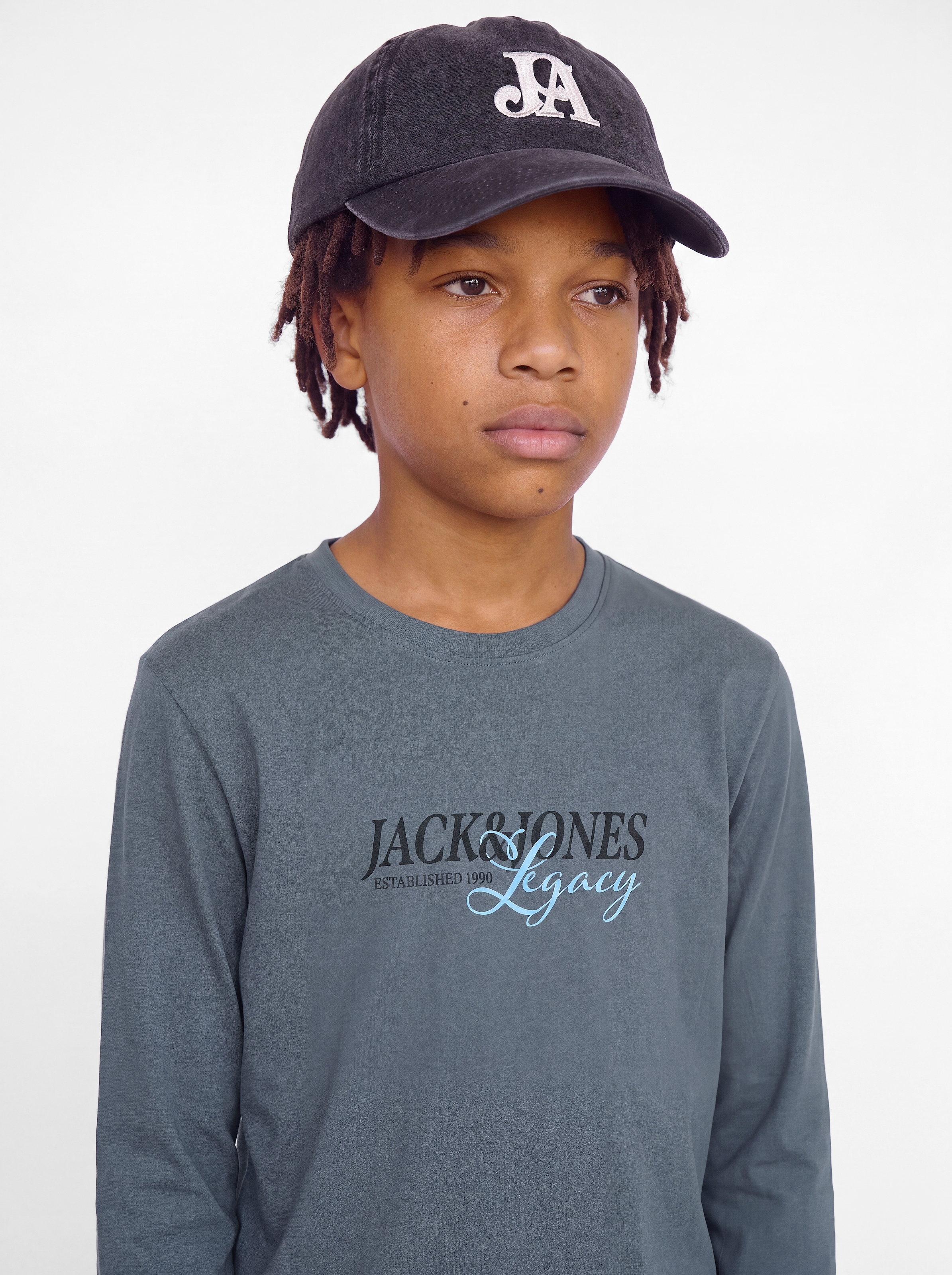 Jack & Jones Junior Langarmshirt »JJJADE TEE LS CREW NECK 2PK MP JNR« Packung, 2 Baumwolle, regular fit