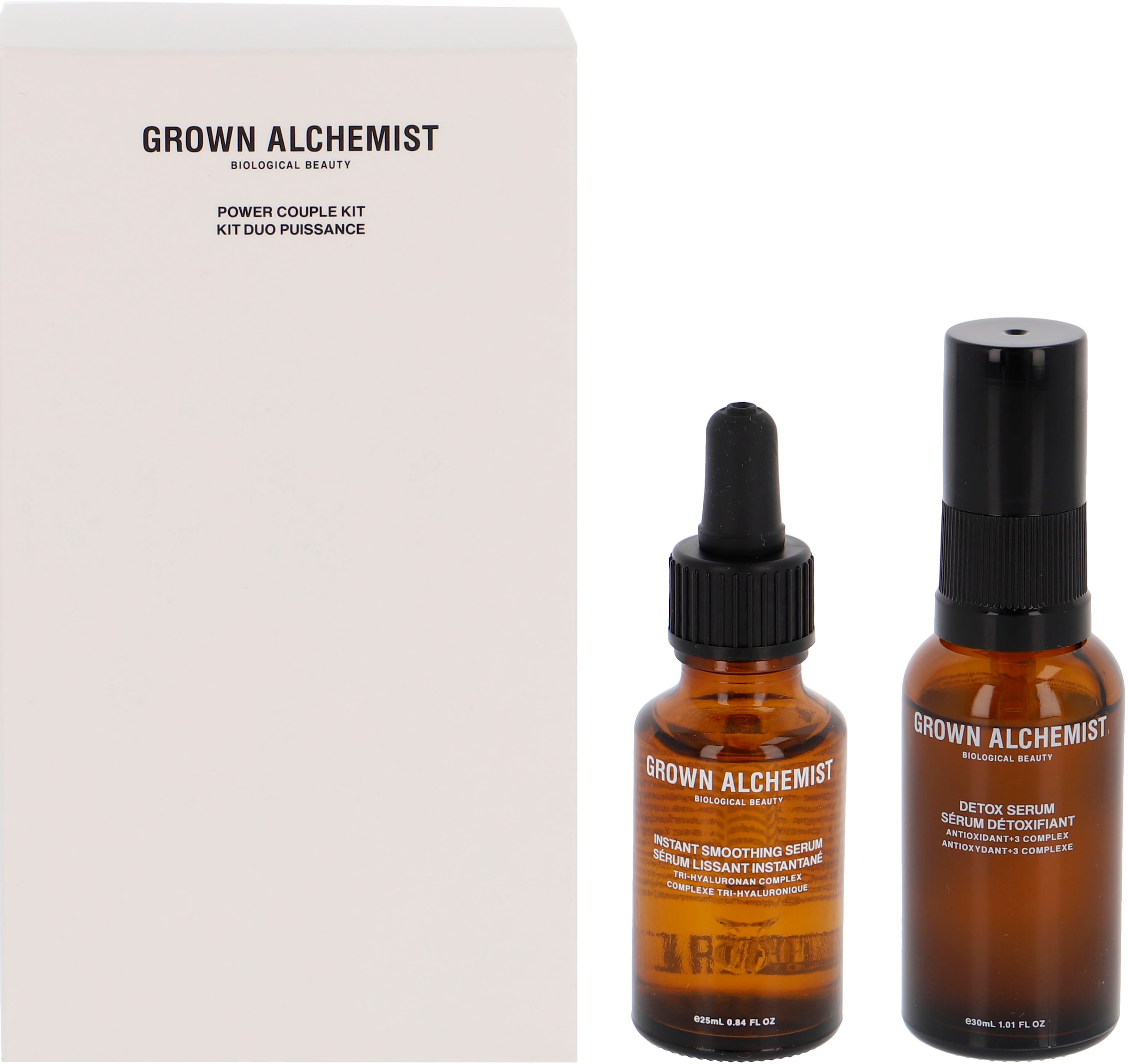 GROWN ALCHEMIST Gesichtspflege-Set »Power Couple Kit«, (2 tlg.), Detox Serum 30 ml + Instant Smoothing Serum 25 ml