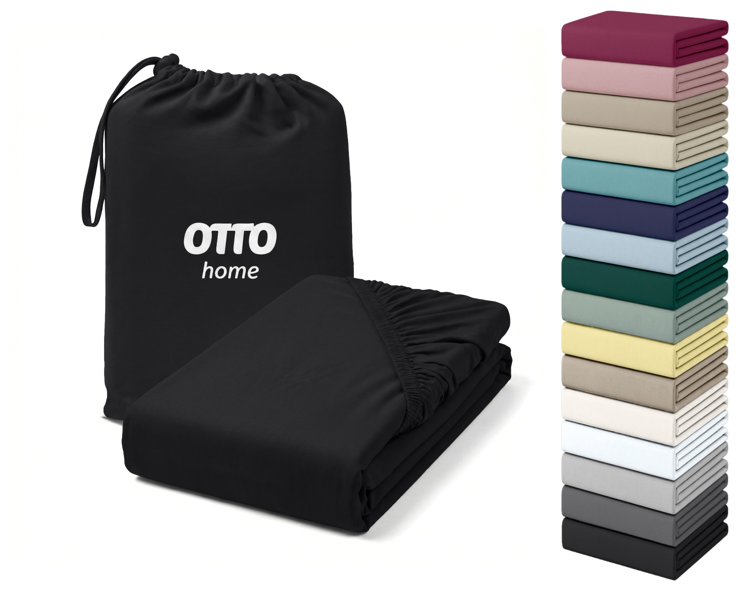 OTTO home Spannbettlaken "Cremona, Basic & Premium Qualität mit Elasthan" Bettlaken für Matratzen von 20-25 cm Höhe, 96% Baumwolle & 4% Elasthan