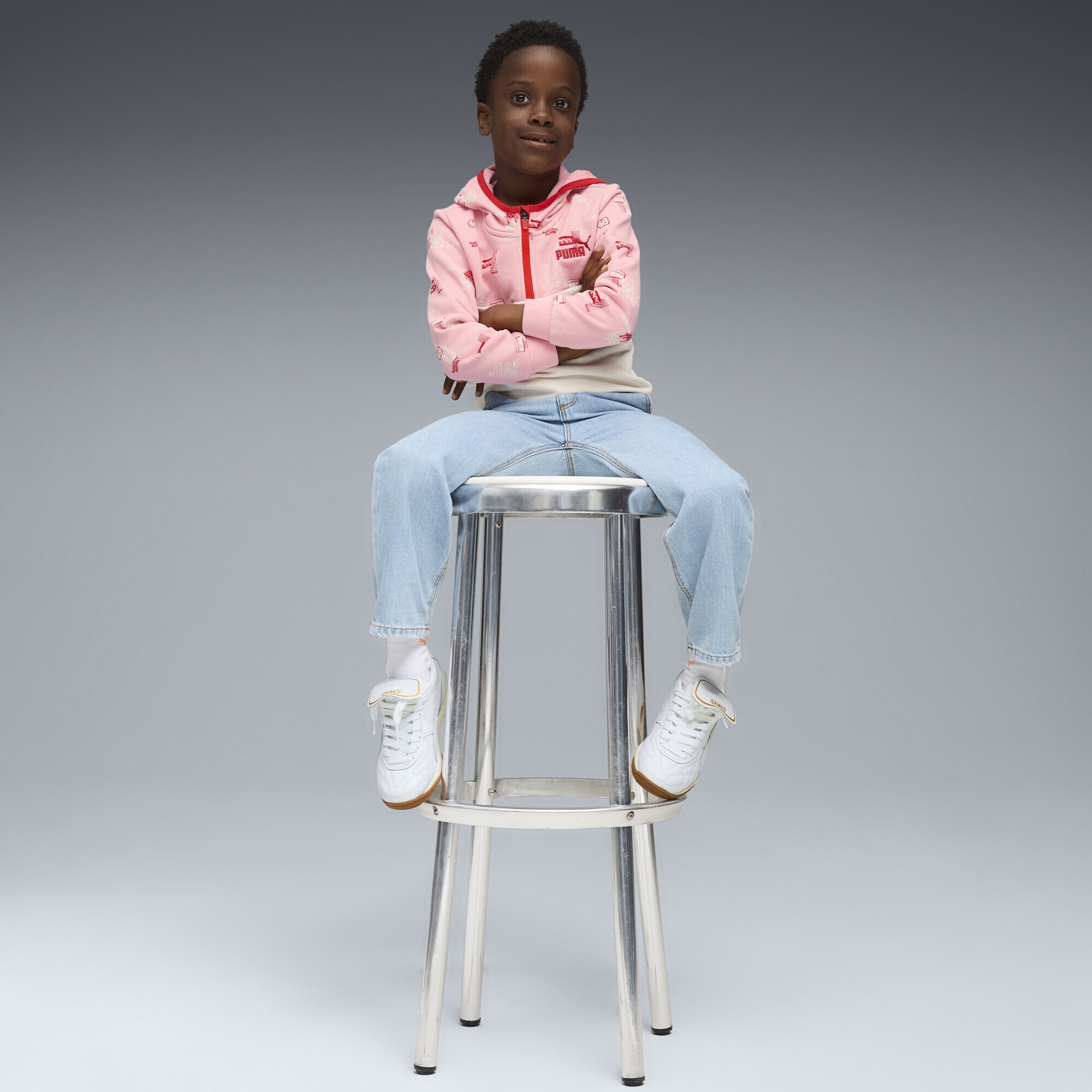 PUMA Sweatshirt »Little Runners Hoodie mit Reißverschluss bis zum Hals Kinder«