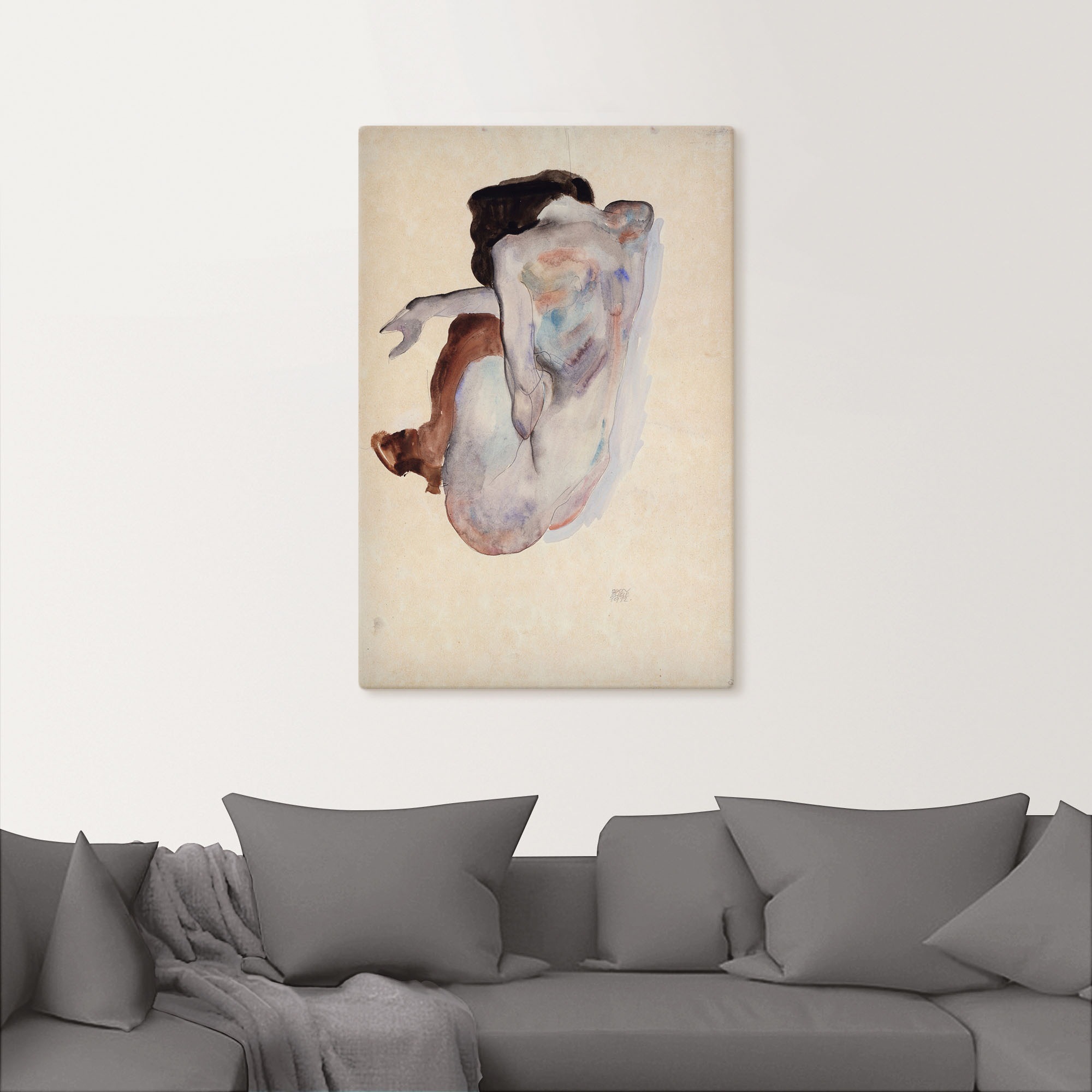 Artland Wandbild »Kauernder Akt mit Schuhen«, Erotische Bilder, (1 St.), als Poster in verschied. Größen