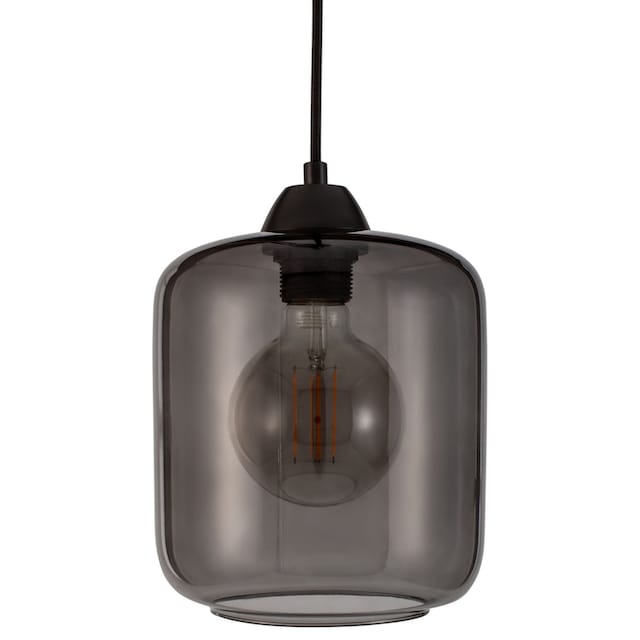 Pauleen | Glamour«, 1 Glas/Metall E27, 230V, Rauchglas/Schwarz, max. Pendelleuchte BAUR flammig-flammig, E27, »Magic 20W