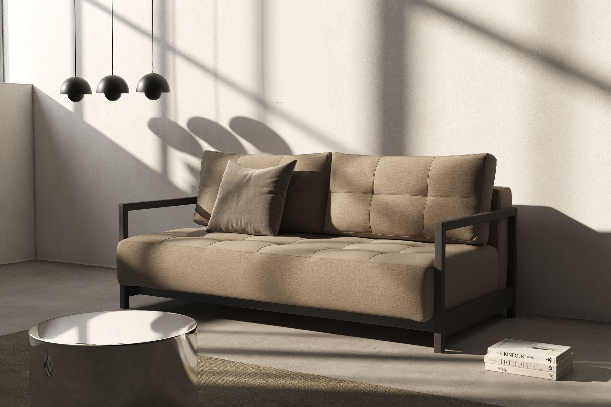 INNOVATION LIVING ™ Schlafsofa "Bifrost - Extrabreite Liegefläche & hochwertige Schlaffunktion" Einzel- und Doppelbett, bequem und komfortabel