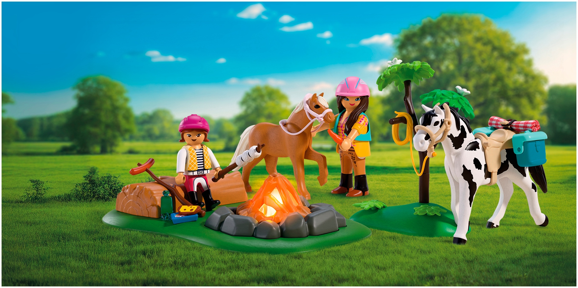 Playmobil® 1100000002199 »Reitausflug mit Lagerfeuer (72132), I Love Horses« Made in Europe