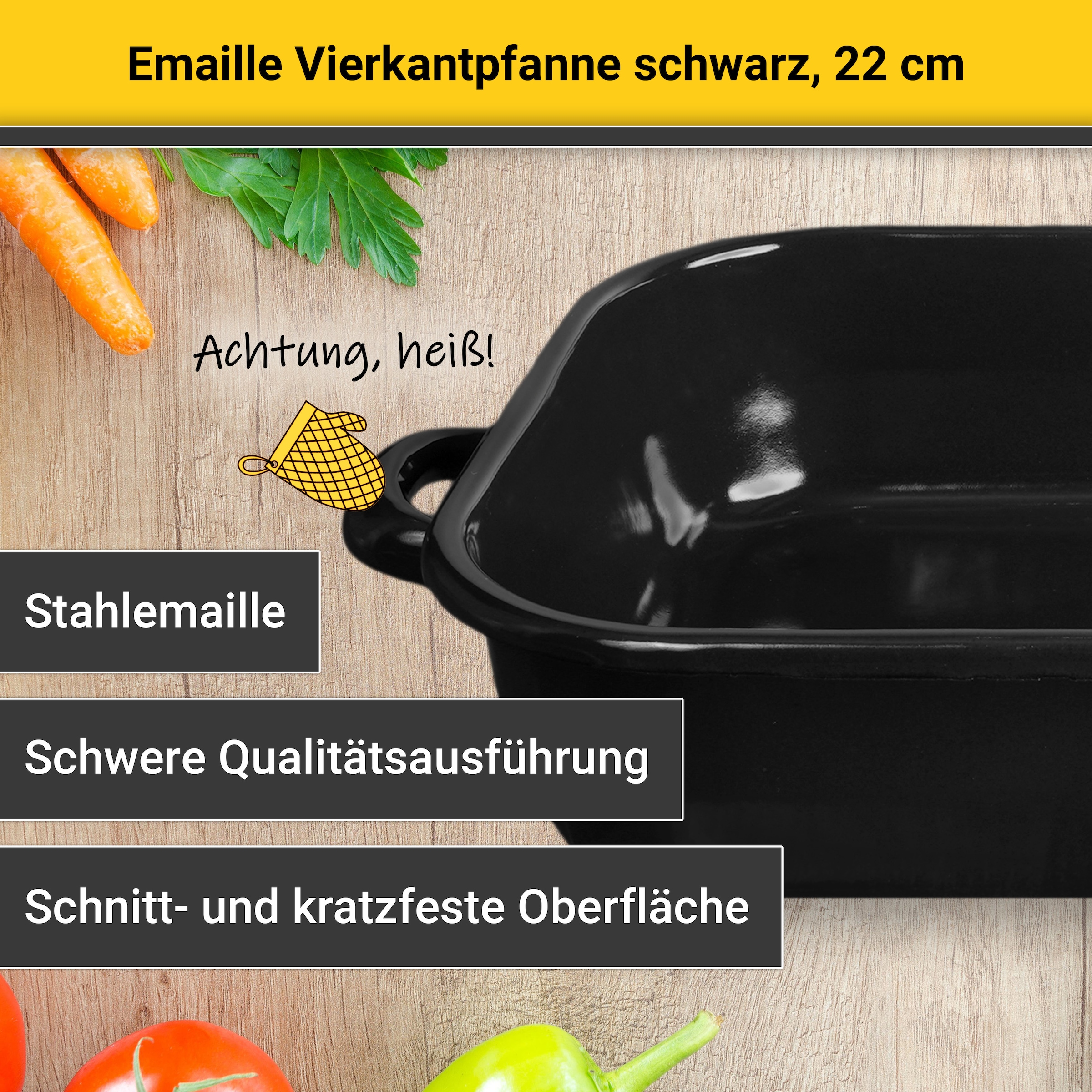 Krüger Auflaufform »Emaille, Backform« Emaille 1 Stk. tlg.