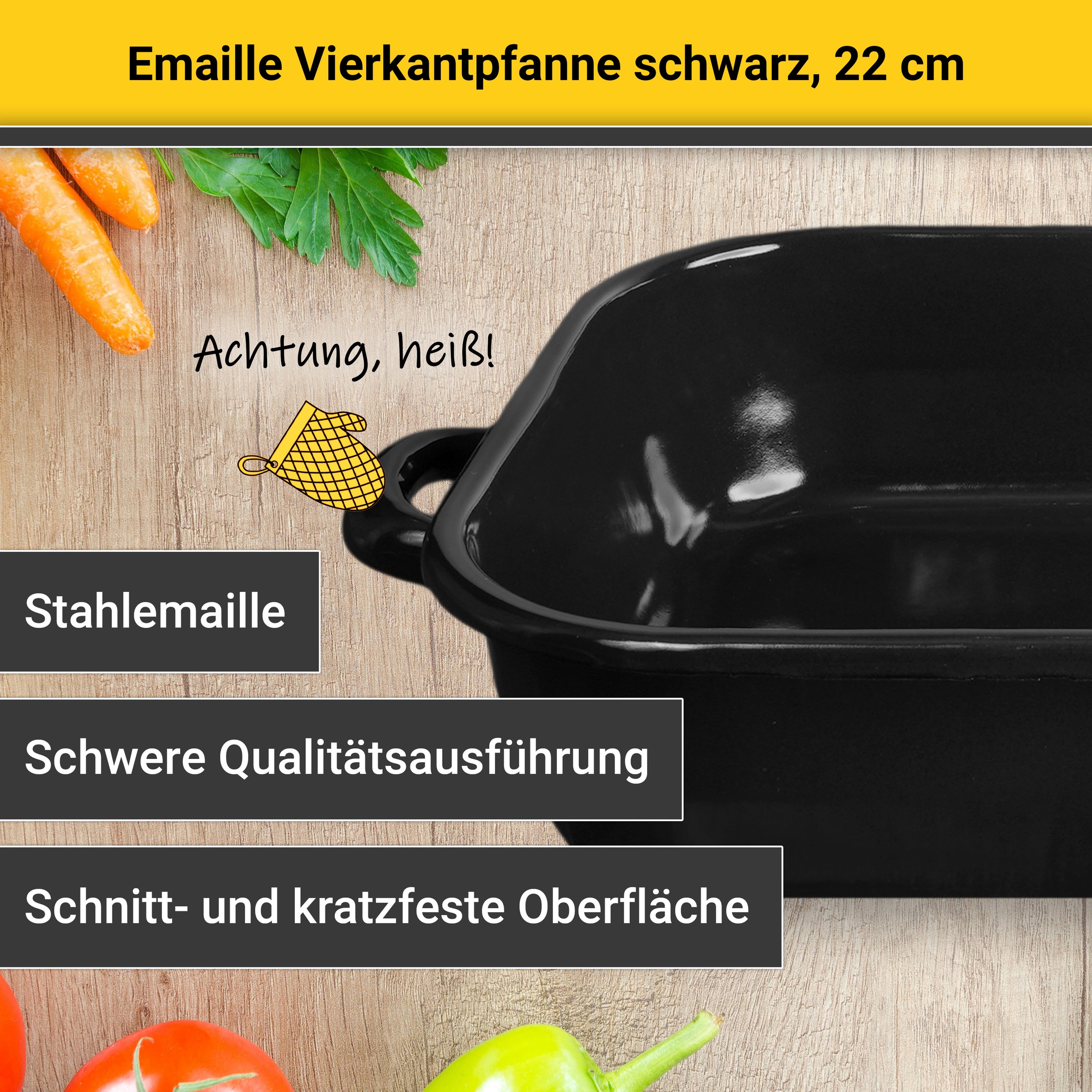 Thumbnail - Krüger Auflaufform "Emaille, Backform" Emaille 1 Stk. tlg.