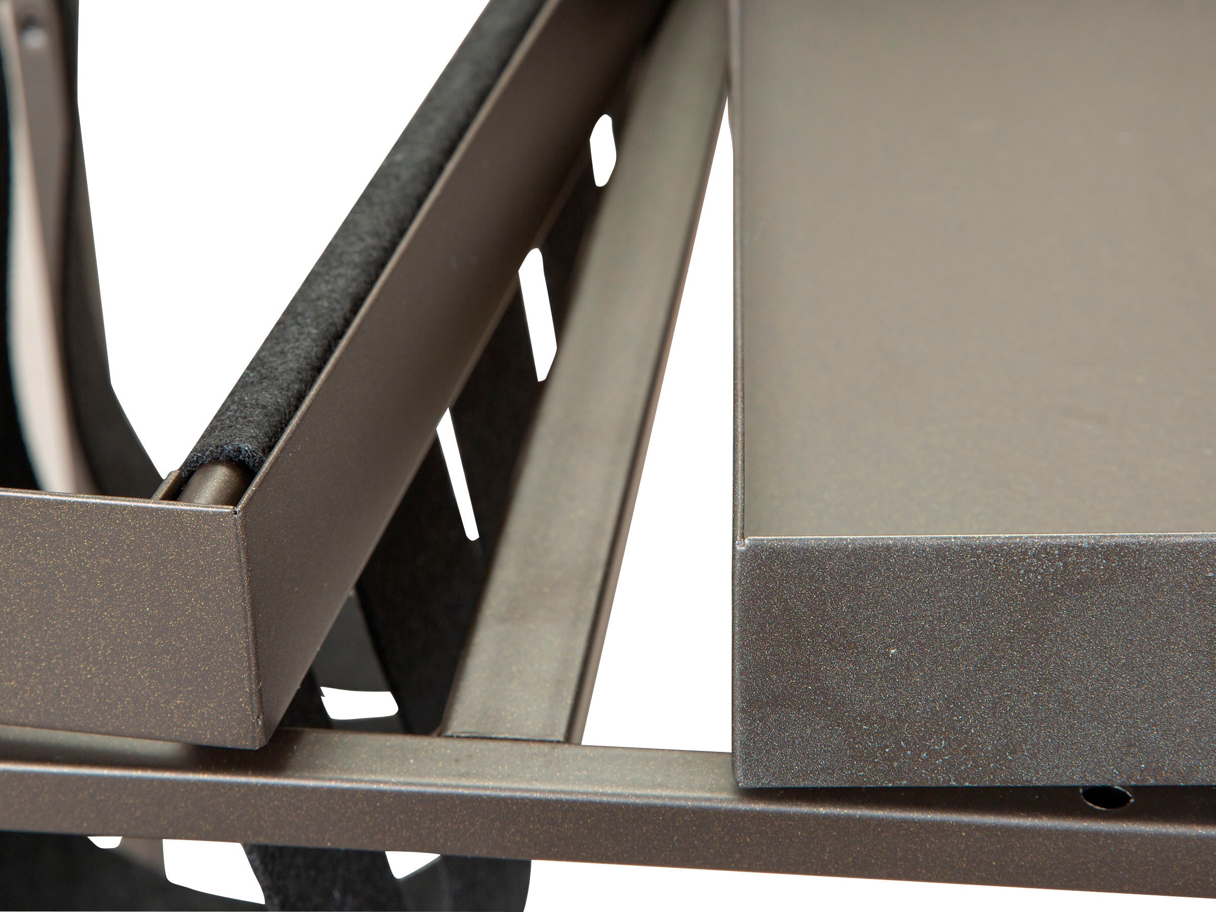 Inter Link Beistelltisch »Club NY, Magazinenständer, Metall & Filz, modernes Design, Ablagetisch« Wohnzimmertisch mit praktischem Ablagefach, BxTxH: 35 x 35 x 40 cm