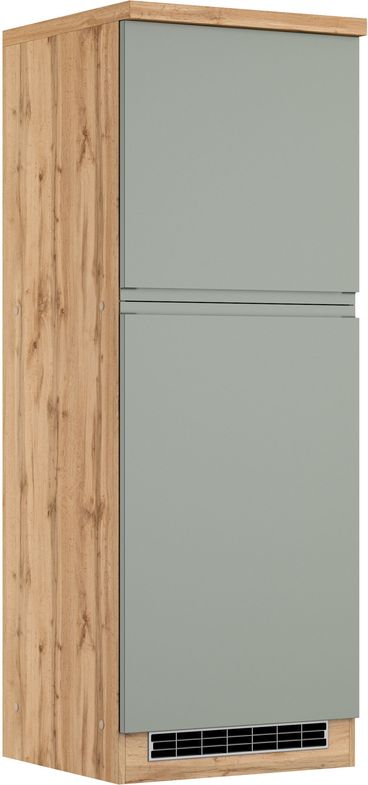 KOCHSTATION Kühlumbauschrank "KS-Virginia,neu in verbesserter Ausführung" Stauraum, Softclose, Breite 60 cm, Höhe 165 cm, Nische für Kühlschrank: B/H/T 56/88/55 cm