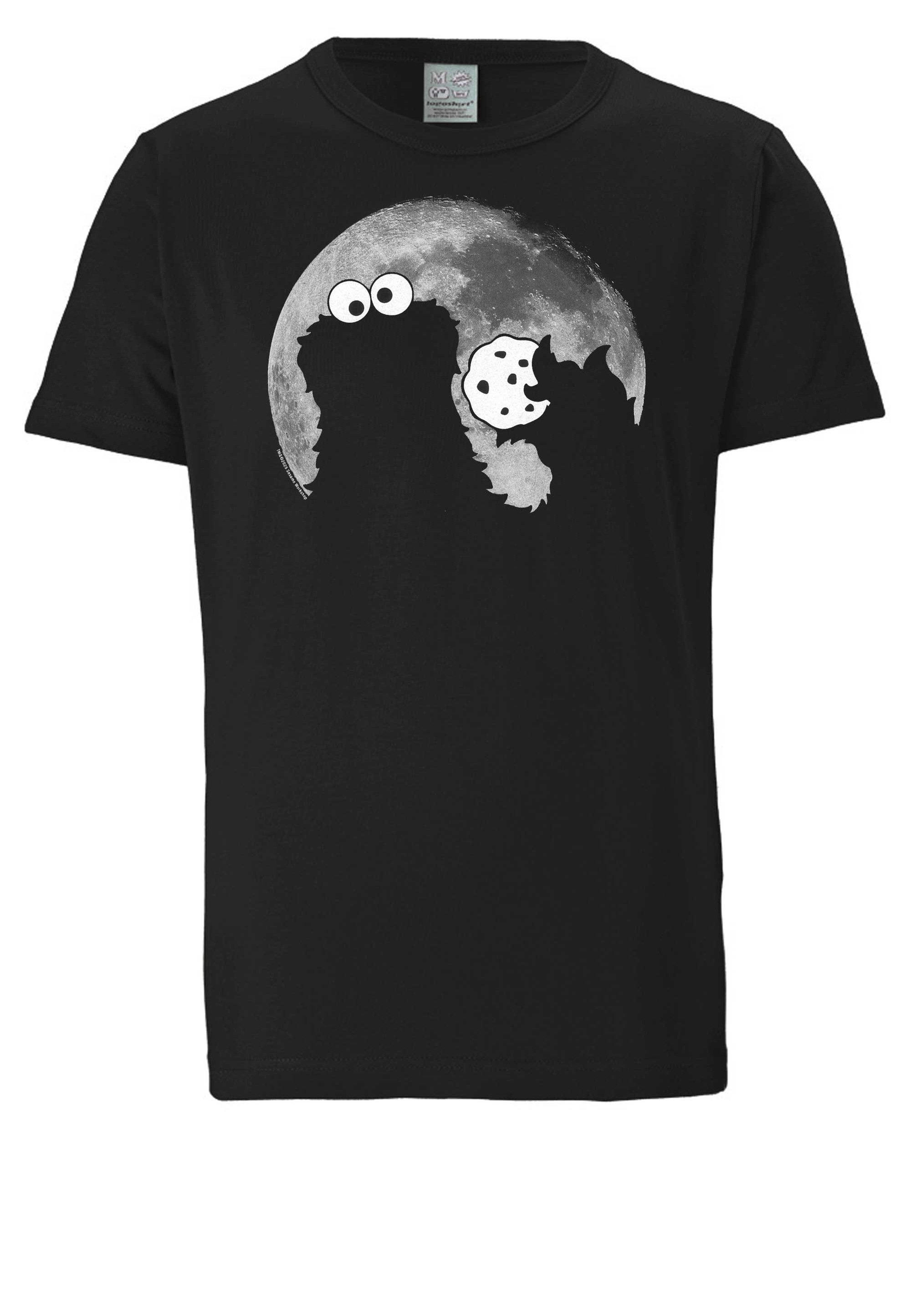 LOGOSHIRT T-Shirt »Sesamstraße - Krümelmonster Mond« mit coolem Print