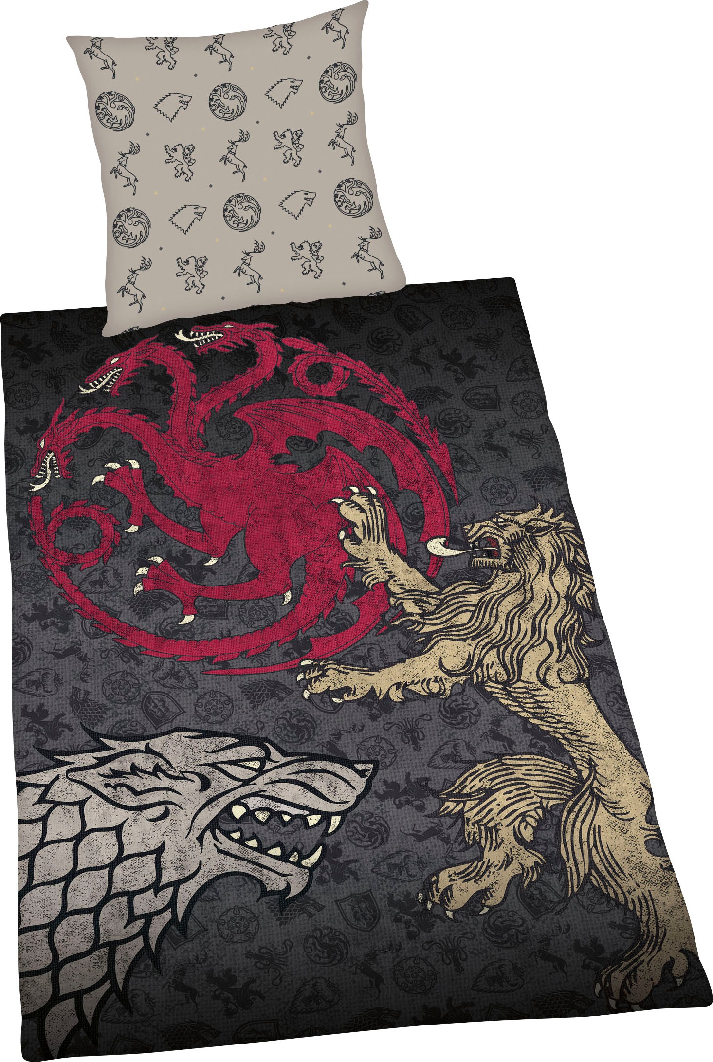 Wendebettwäsche "Game of Thrones" 2 Stk. tlg. mit tollem Motiv günstig online kaufen